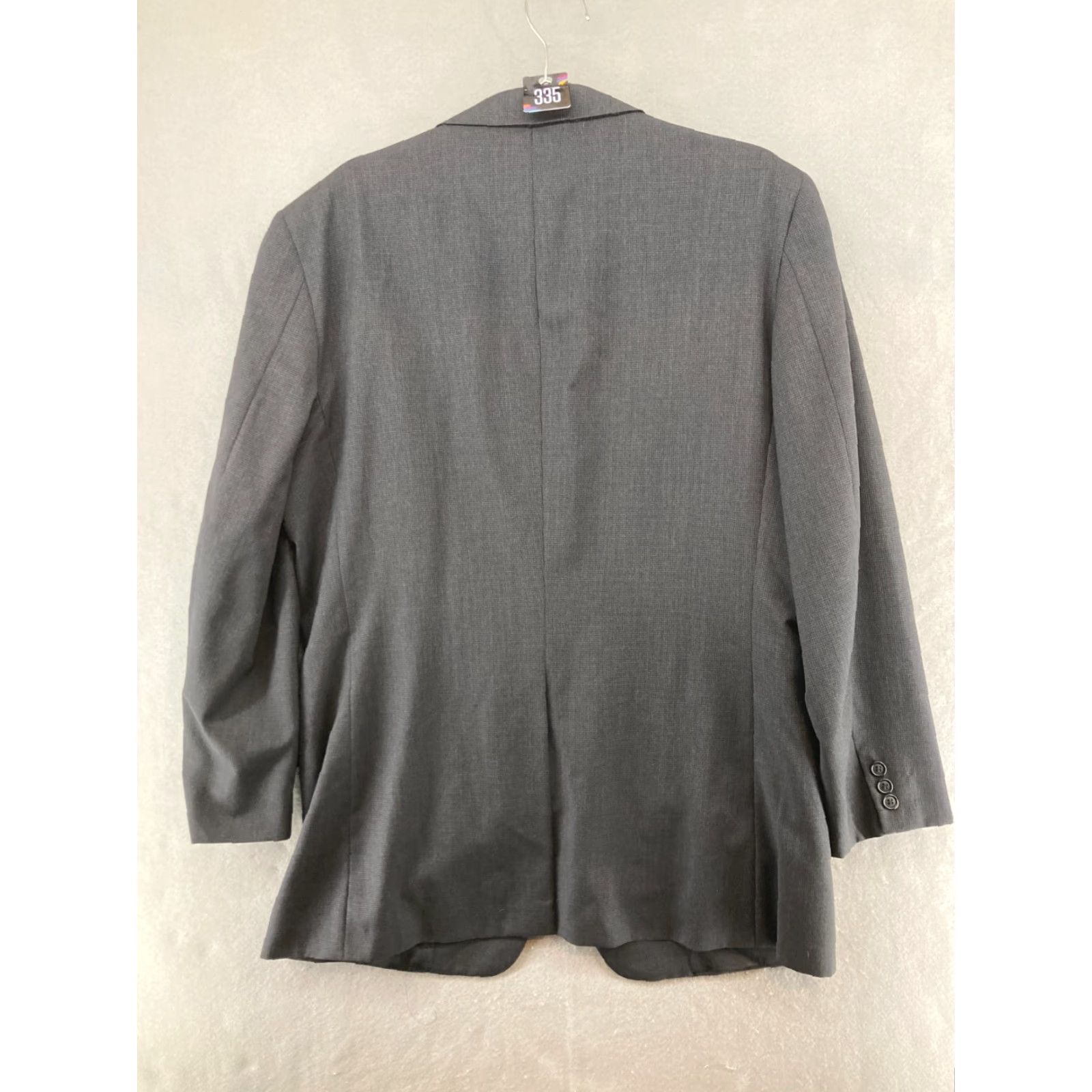 Avenue Hickey Freeman Suit Jacket Mens Gray Wool Check 44 Long Size 44R - 6 Thumbnail