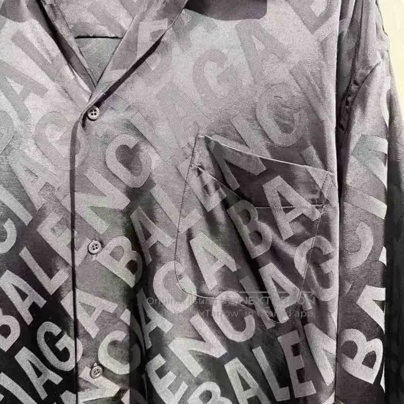 Balenciaga Balenciaga Printed Logo Letter Silk Shirt Size XS / US 0-2 / IT 36-38 - 3 Thumbnail
