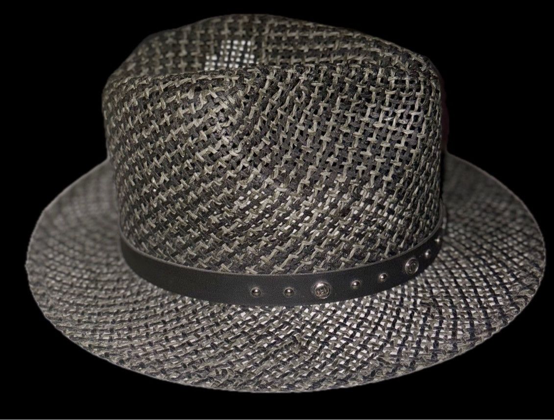 Harley Davidson Harley Davidson Vintage 90’s Straw Fedora Size ONE SIZE - 3 Thumbnail
