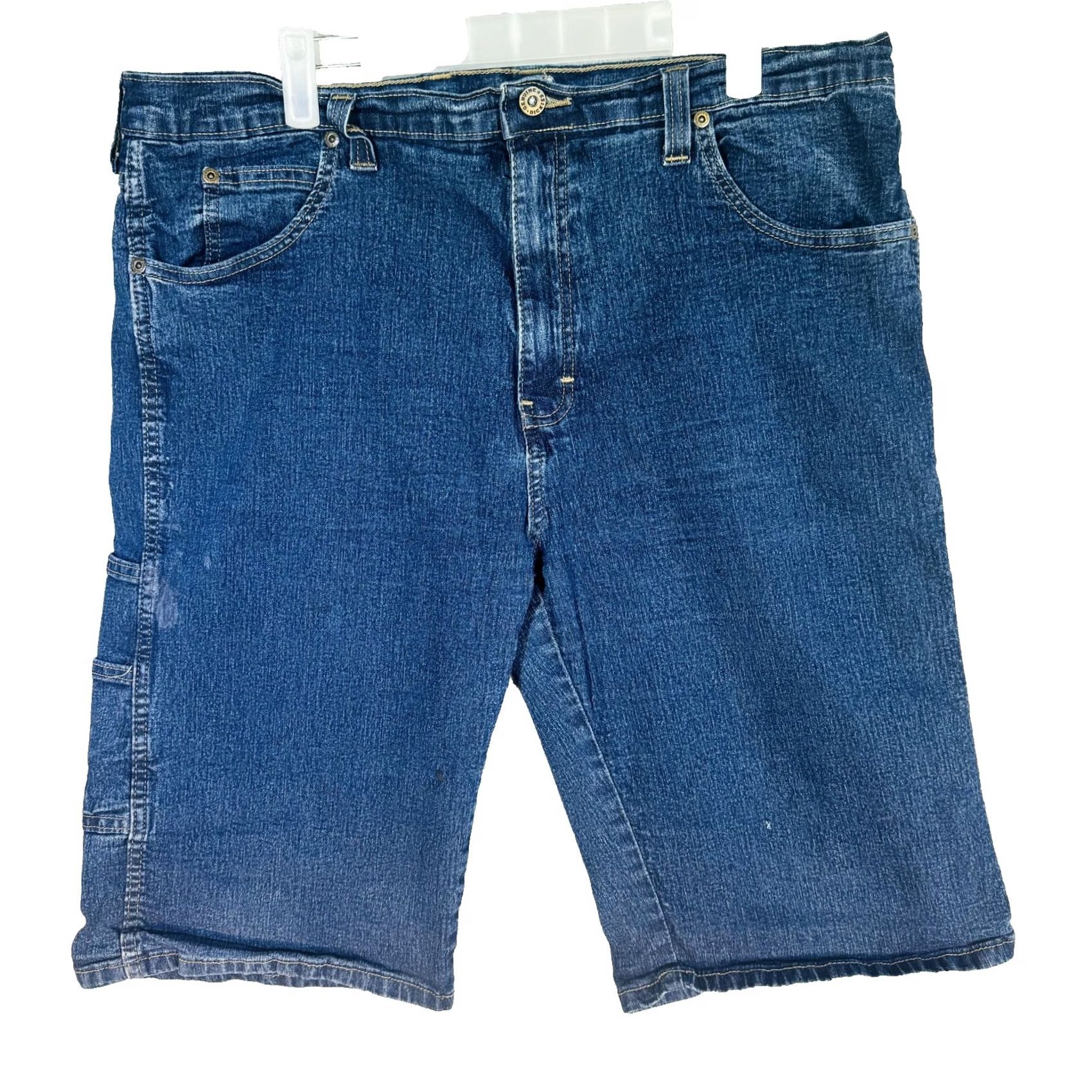 Dickies Dickies Shorts Mens 38 Blue Cargo Relaxed Fit Stretch Denim 11 Inseam Pockets Size US 38 / EU 54 - 5 Thumbnail