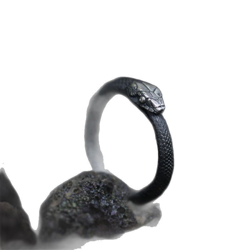 Jewelry Snake Vintage Jewelry Rings Open Chrome Ring (Size 7-13) Size ONE SIZE - 5 Thumbnail