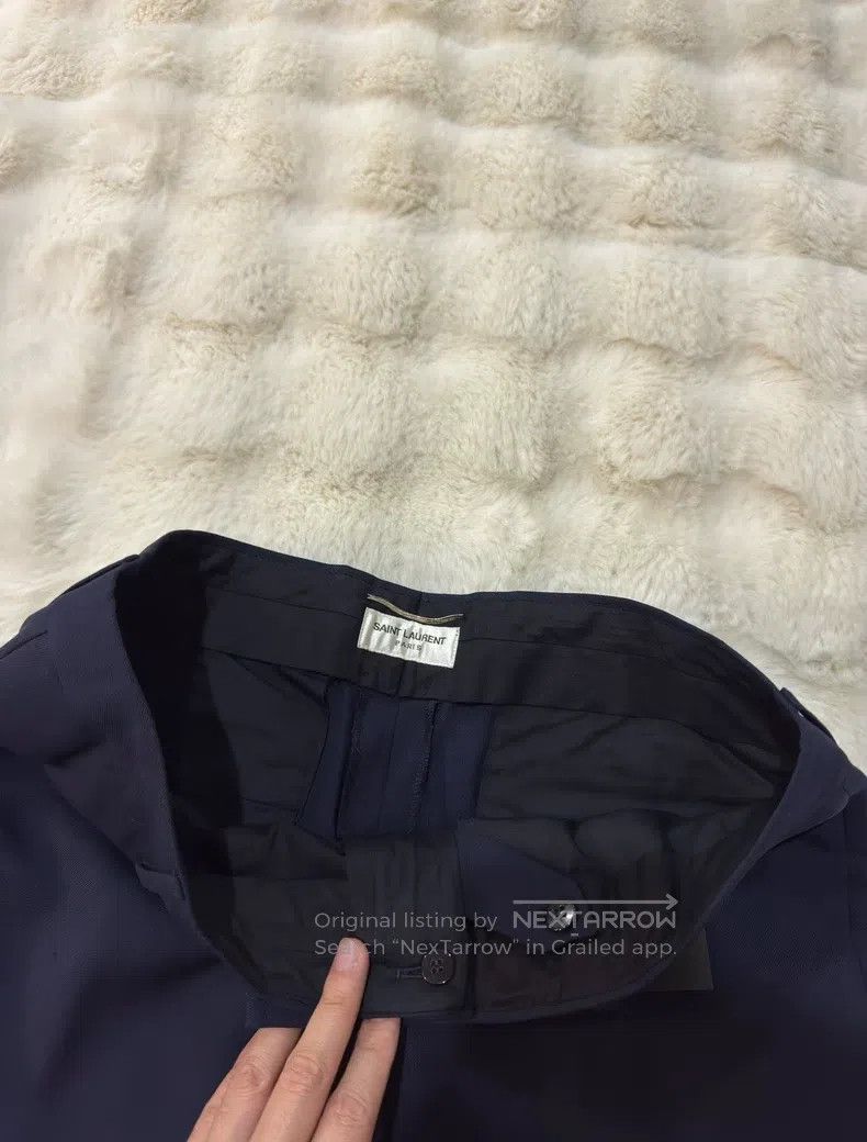 Saint Laurent Paris Saint Laurent Paris Dark Blue Trousers i Size US 34 / EU 50 - 4 Thumbnail