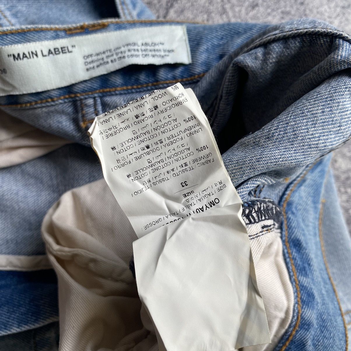 Off-White OFF-WHITE Diagonal Stripe Jeans Size US 33 - 13 Thumbnail