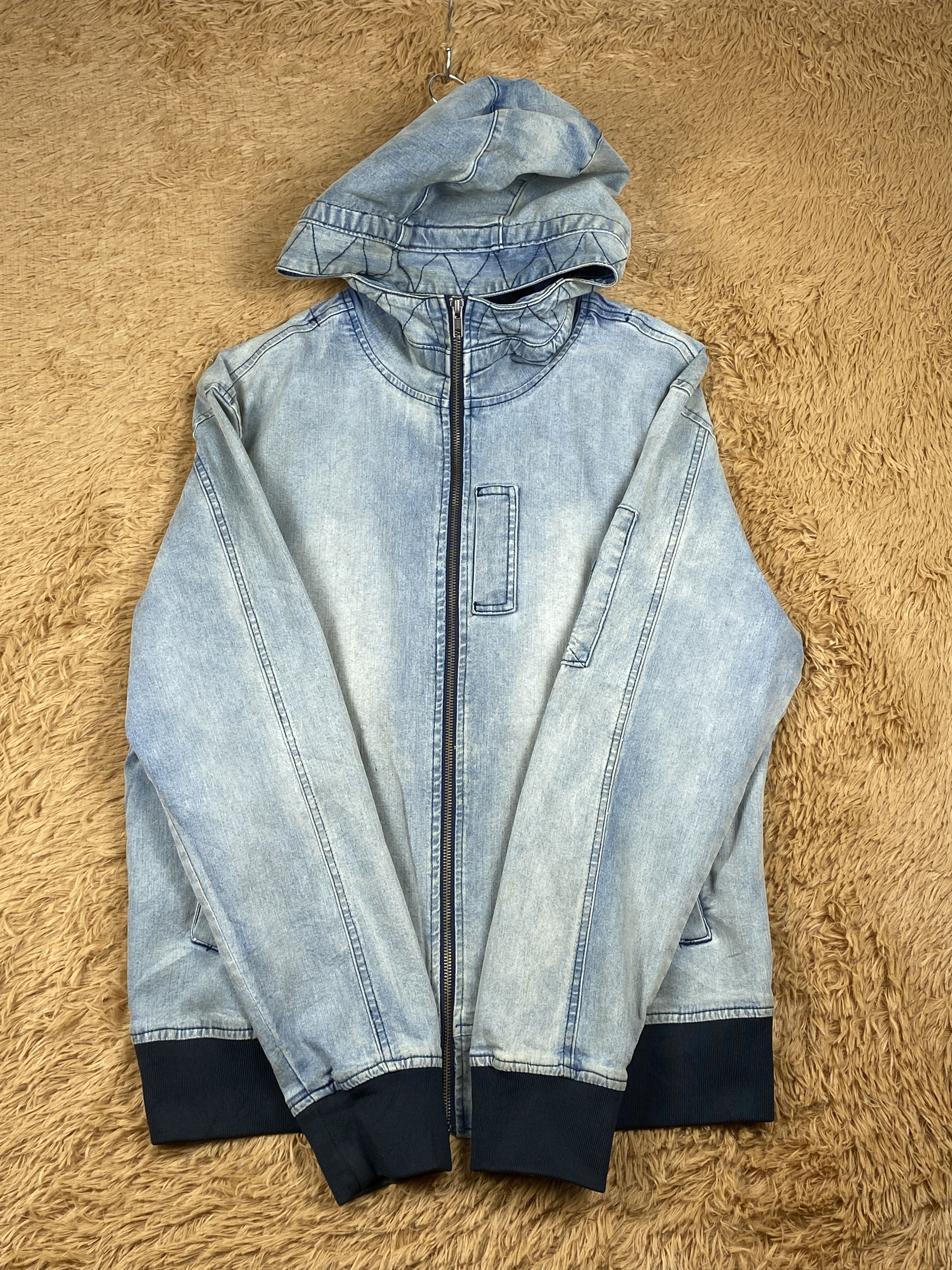 Japanese Brand Vintage Oilcake Hoodie Denim Jacket J1691 Size US S / EU 44-46 / 1 - 5 Thumbnail