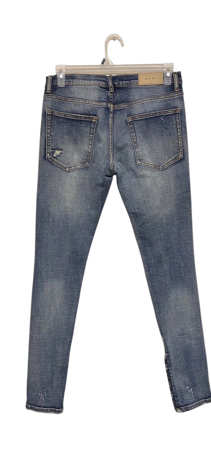 MNML MNML Original Denim Jeans Blownout Knee Zipper Ripped Jeans Size US 31 - 2 Thumbnail