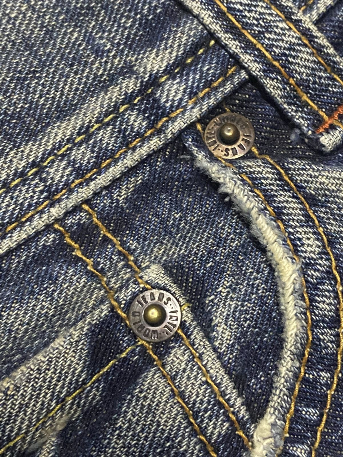If Six Was Nine Vintage Real Authentic Style GLHeart Flare Faded Blue Size US 31 - 12 Thumbnail