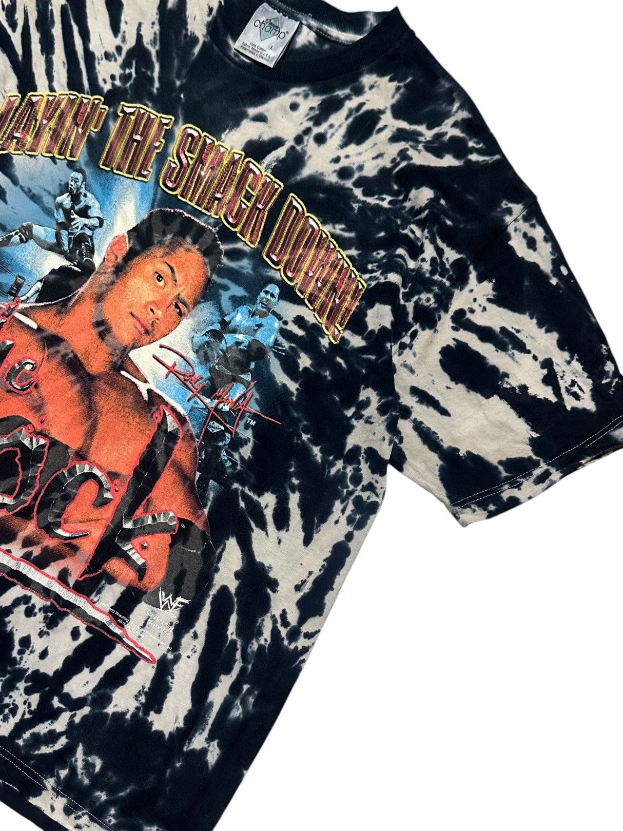 Vintage × WWF 💥HOT ITEM💥 VINTAGE 1999s WF THE ROCK TYE DYE Size US L / EU 52-54 / 3 - 5 Thumbnail