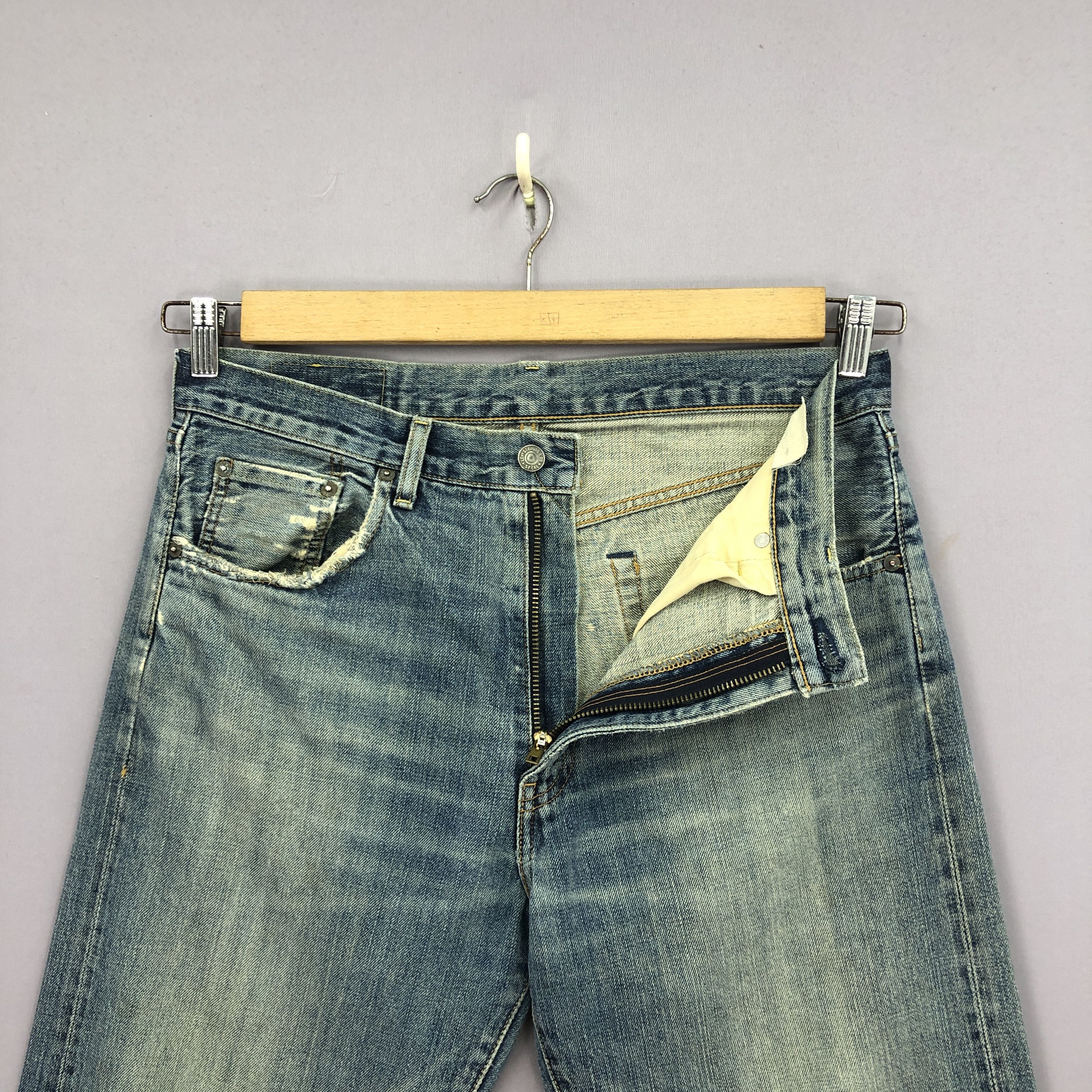 Levi's Vintage Levis Selvedge Jeans Levi's Redline Mud Wash Denim Size US 32 / EU 48 - 7 Thumbnail