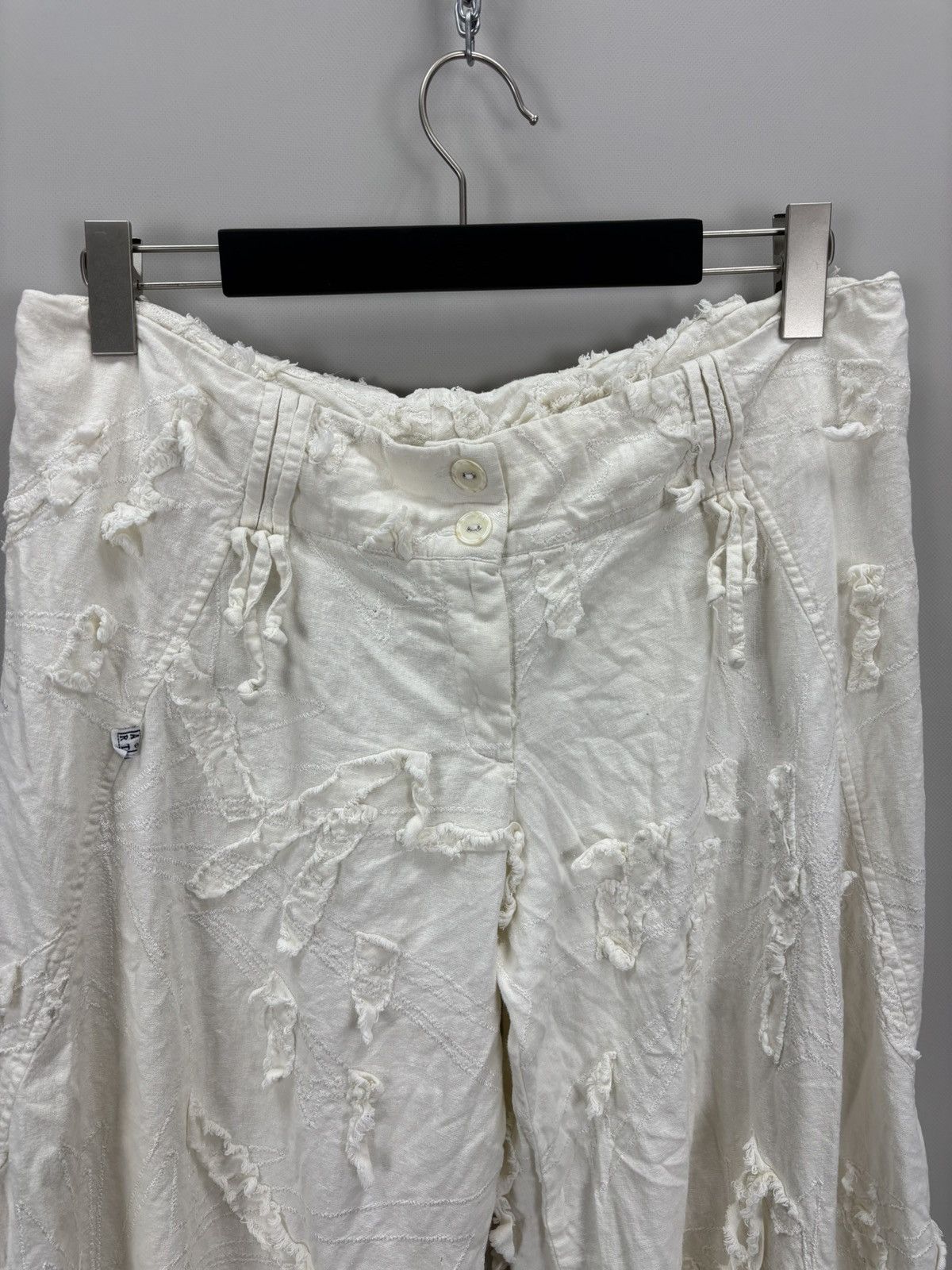 Other Womens linen pants Y2k style ART Size XL/XXL Color White Size 28" / US 6 / IT 42 - 3 Thumbnail