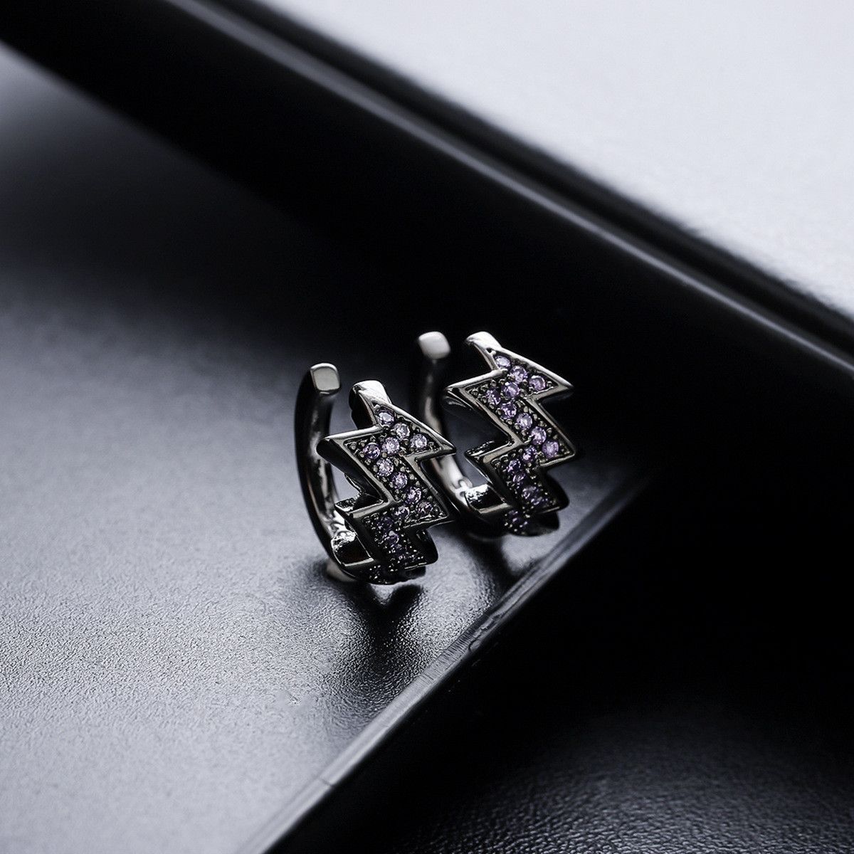 Jewelry Flashlight Hip-hop Earrings One Pairs Chrome Jewelry Size ONE SIZE - 1 Thumbnail