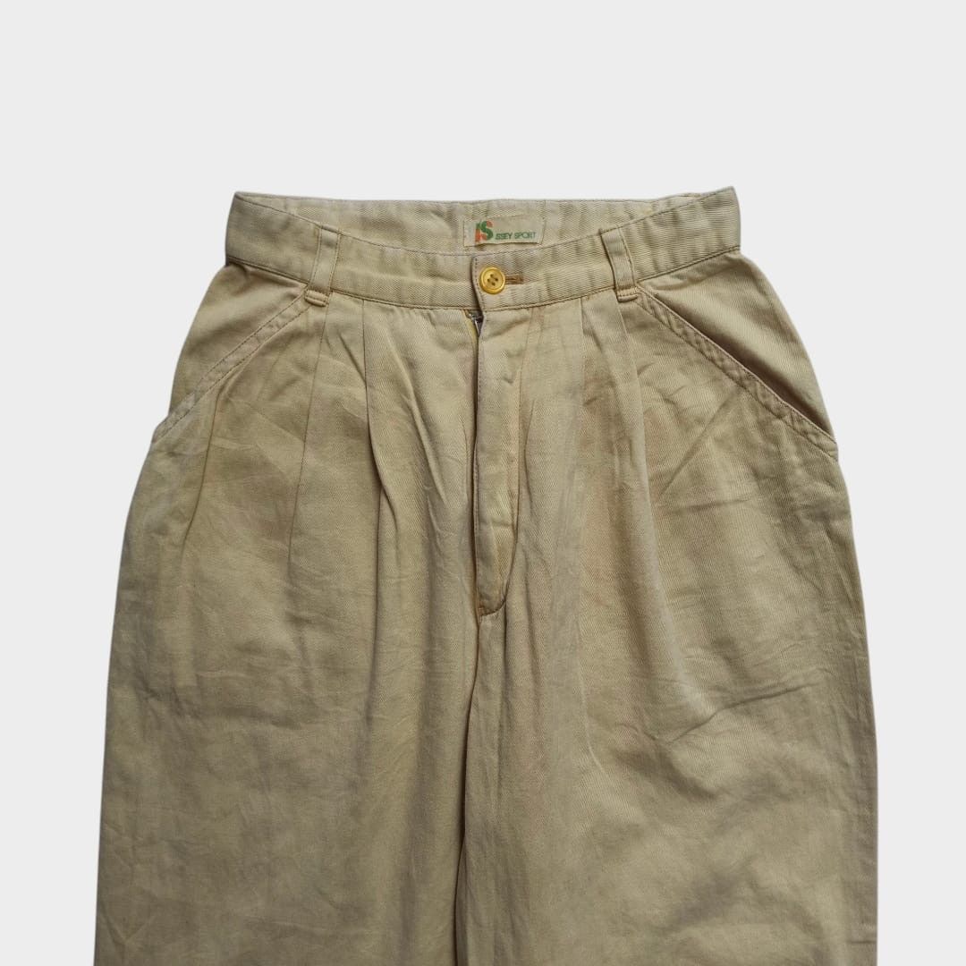 Issey Miyake vintage 1980's Issey miyake sport mustard tuck pant Size 25" / US 0 / IT 36 - 3 Thumbnail