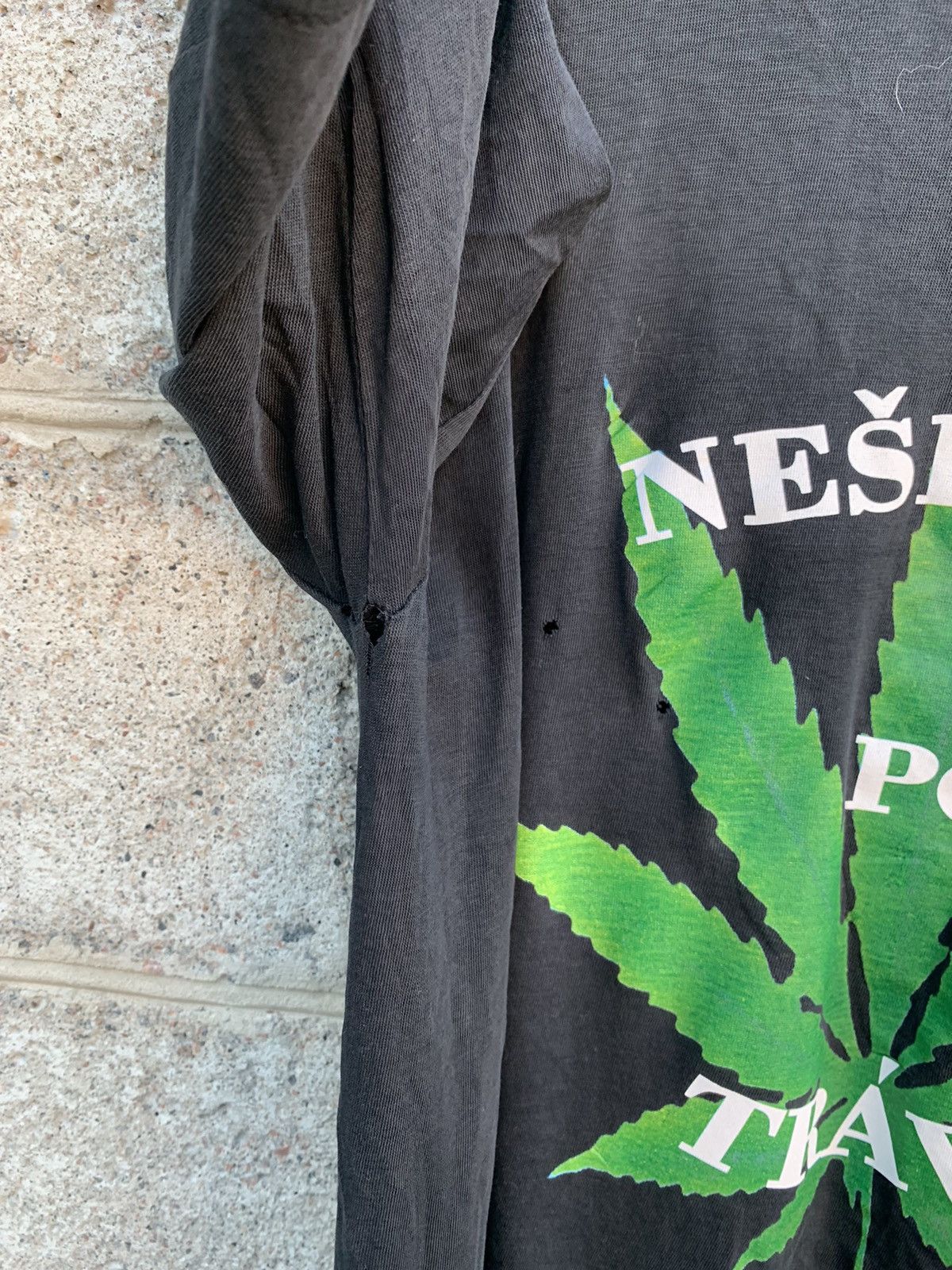 Japanese Brand × Vintage Vintage 90s Marijuana Weed Humor tee streetwear T shirt Size US XL / EU 56 / 4 - 5 Thumbnail