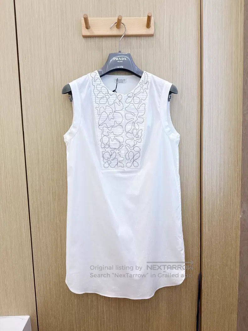 Brunello Cucinelli Brunello Cucinelli Fixed pearl printed white shirt, specia Size XS / US 0-2 / IT 36-38 - 1 Thumbnail