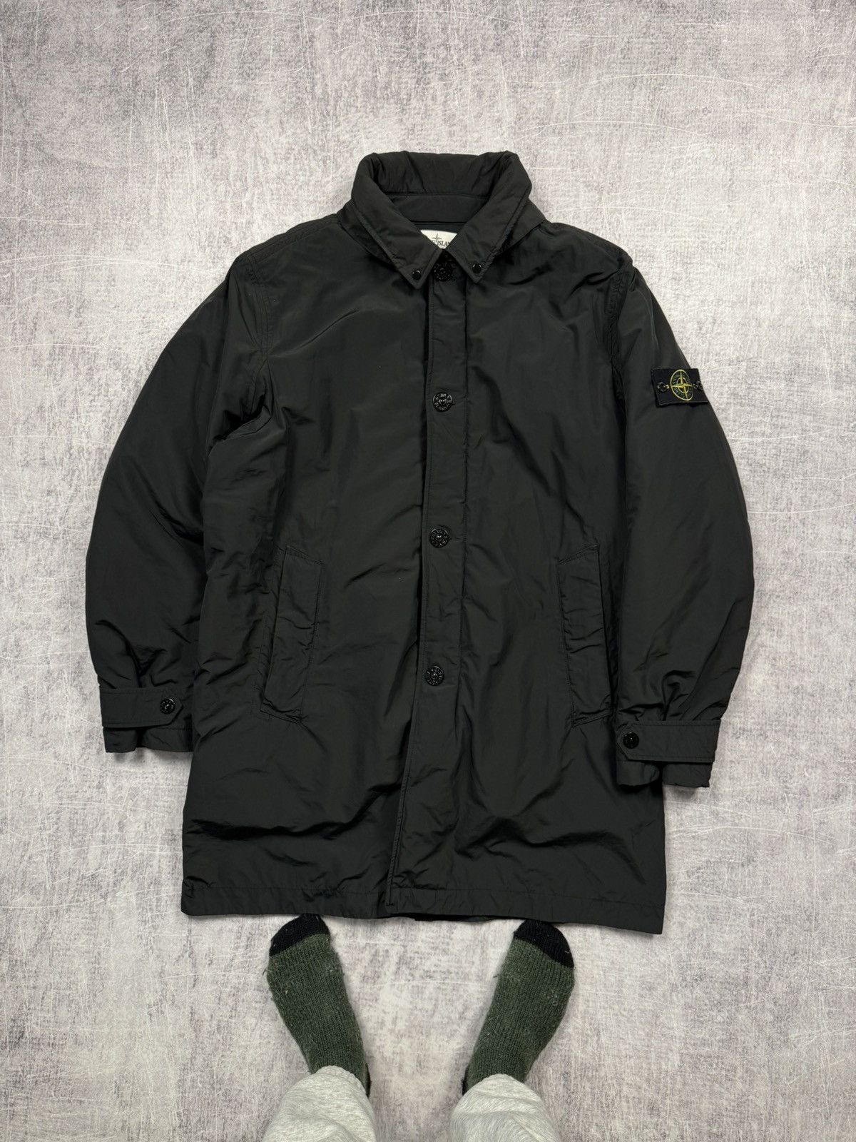 Stone Island Stone Island Nylon Micro Reps Primaloft trench coat