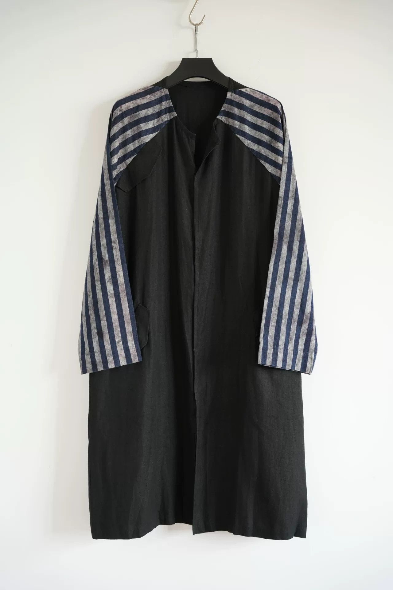 Yohji Yamamoto Yohji Yamamoto Striped Sleeve Linen Coat Size US M / EU 48-50 / 2 - 1 Thumbnail