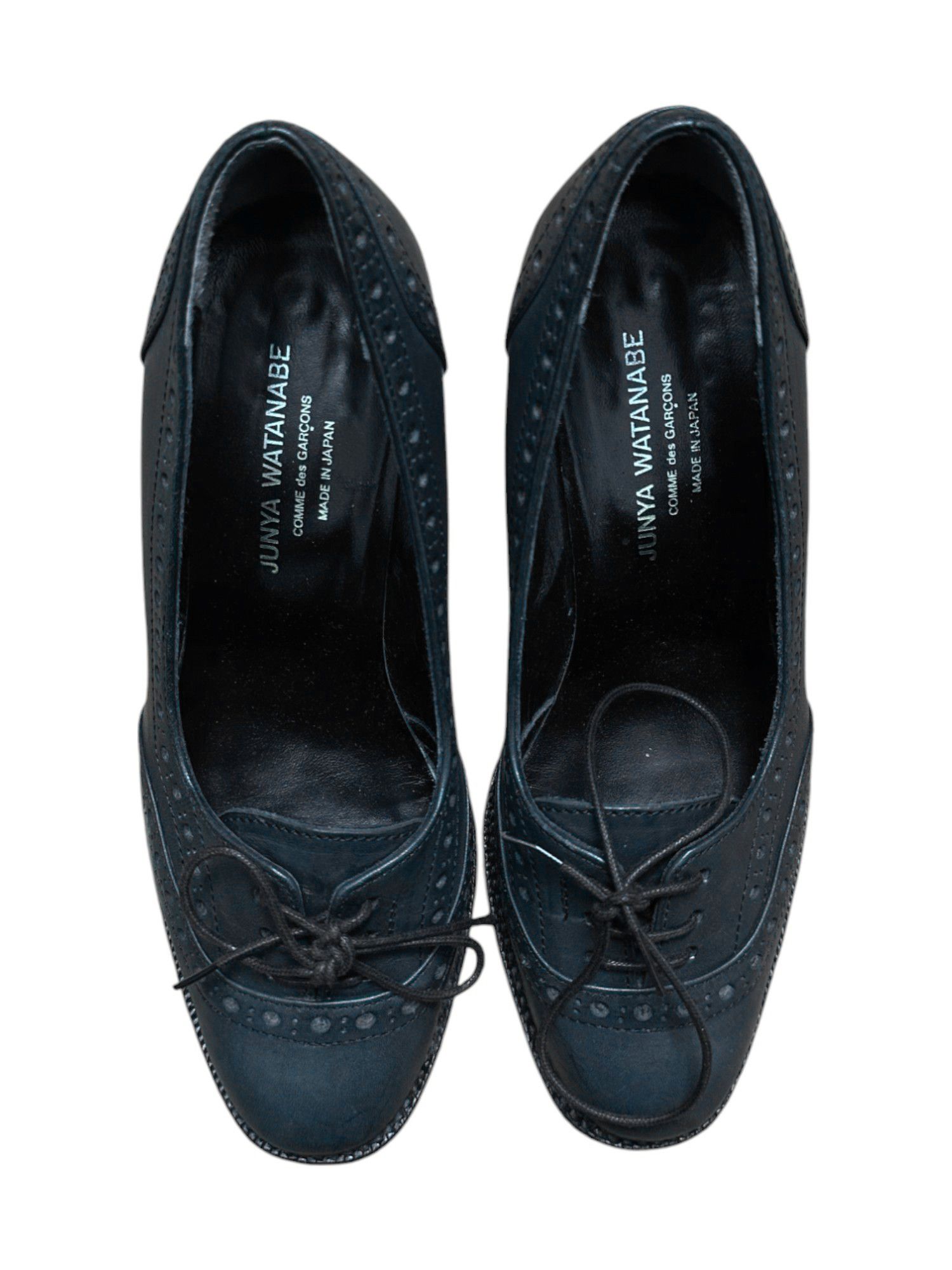 Junya Watanabe S/S 2012 Leather Laced Black Pumps Size US 7 / IT 37 - 3 Thumbnail