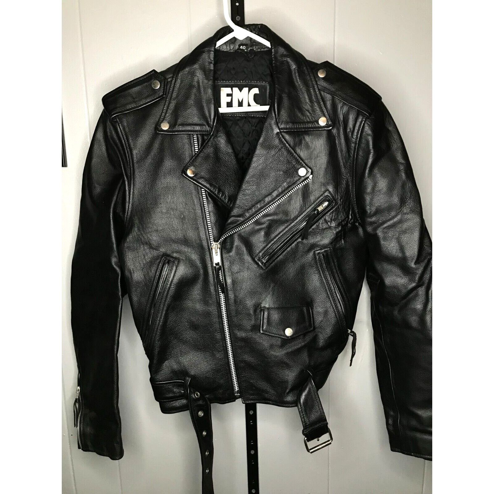 Fmc Leather Biker Jacket | Grailed
