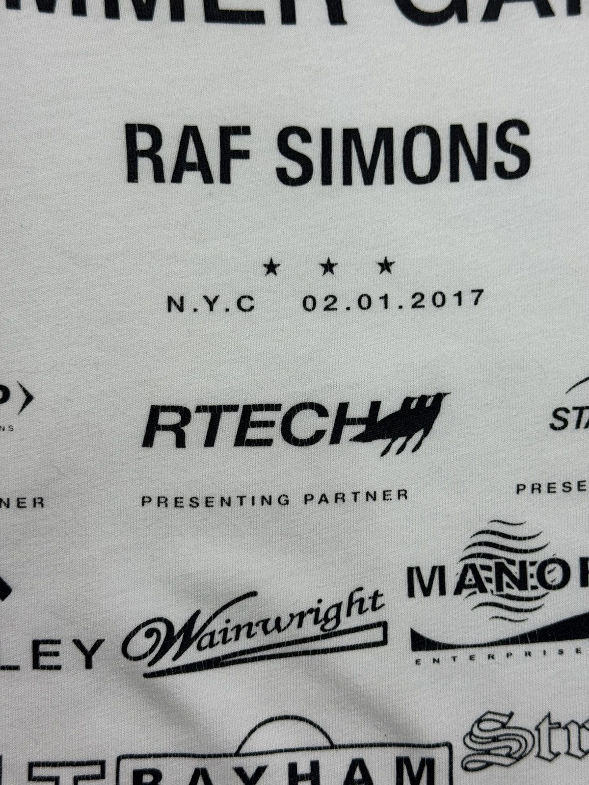 Raf Simons Fw17 Raf Simons Summer Games Tee(White/Tagged L, Fits XL) Size US XL / EU 56 / 4 - 5 Thumbnail