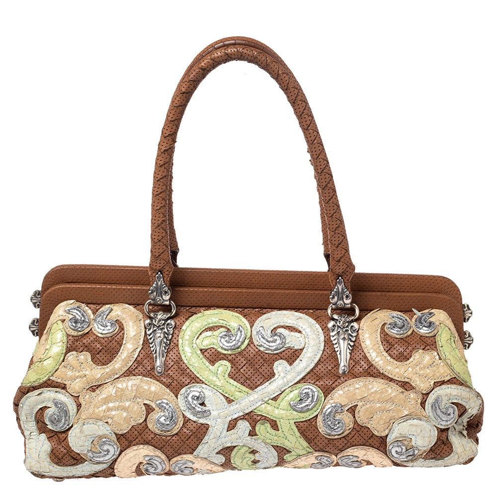 Bottega Veneta BOTTEGA VENETA PERFORATED INTERECCIATI LEATHER BAG Size ONE SIZE - 1 Thumbnail