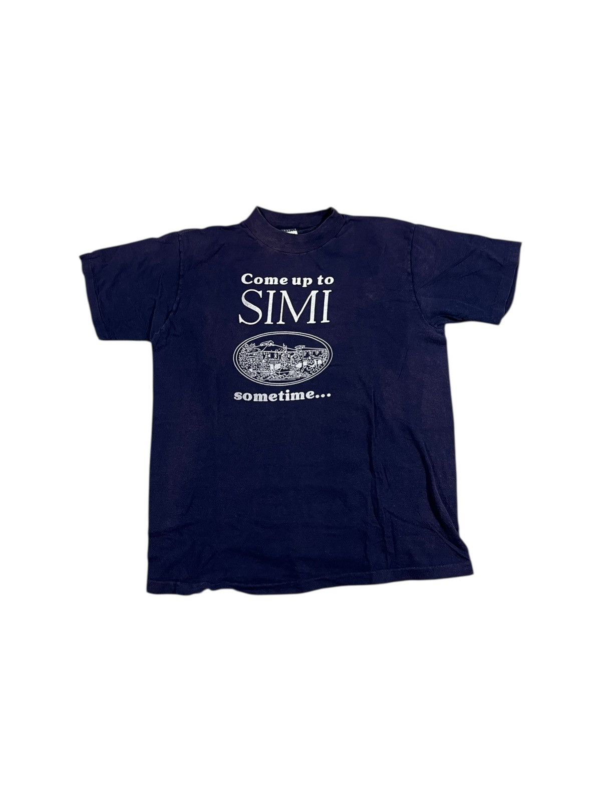 Vintage Vintage 70s Simi California Wine T Shirt Faded Purple Size US M / EU 48-50 / 2 - 1 Thumbnail