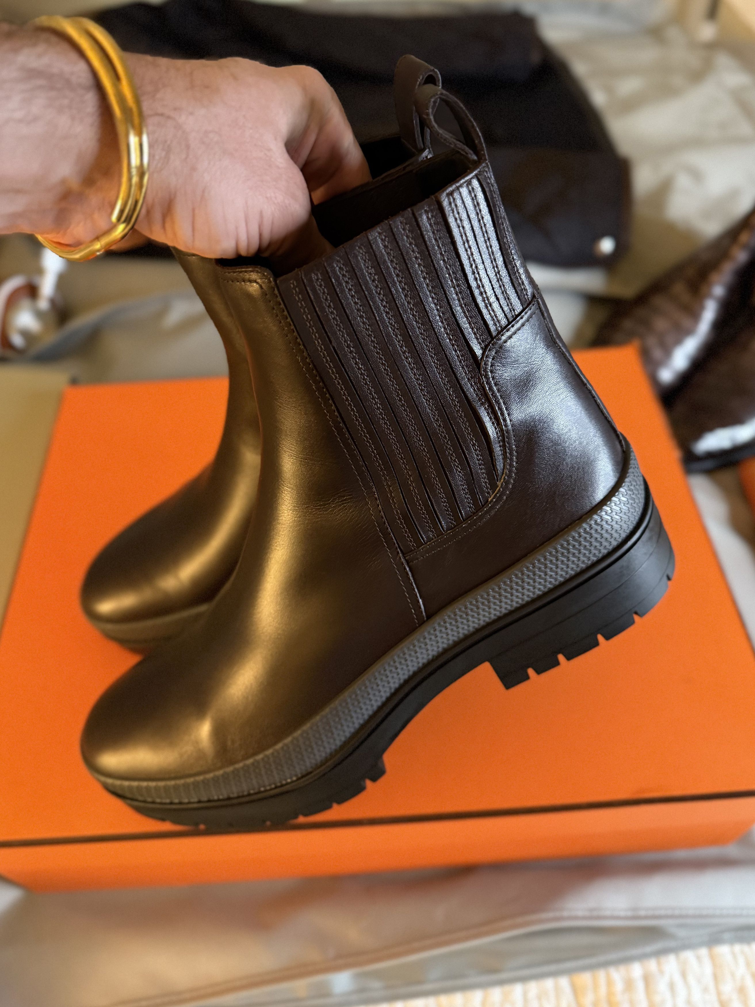 Hermes Ultimate Rare New $1,500 HERMES Ankle Boots Size US 10 / EU 43 - 16 Thumbnail