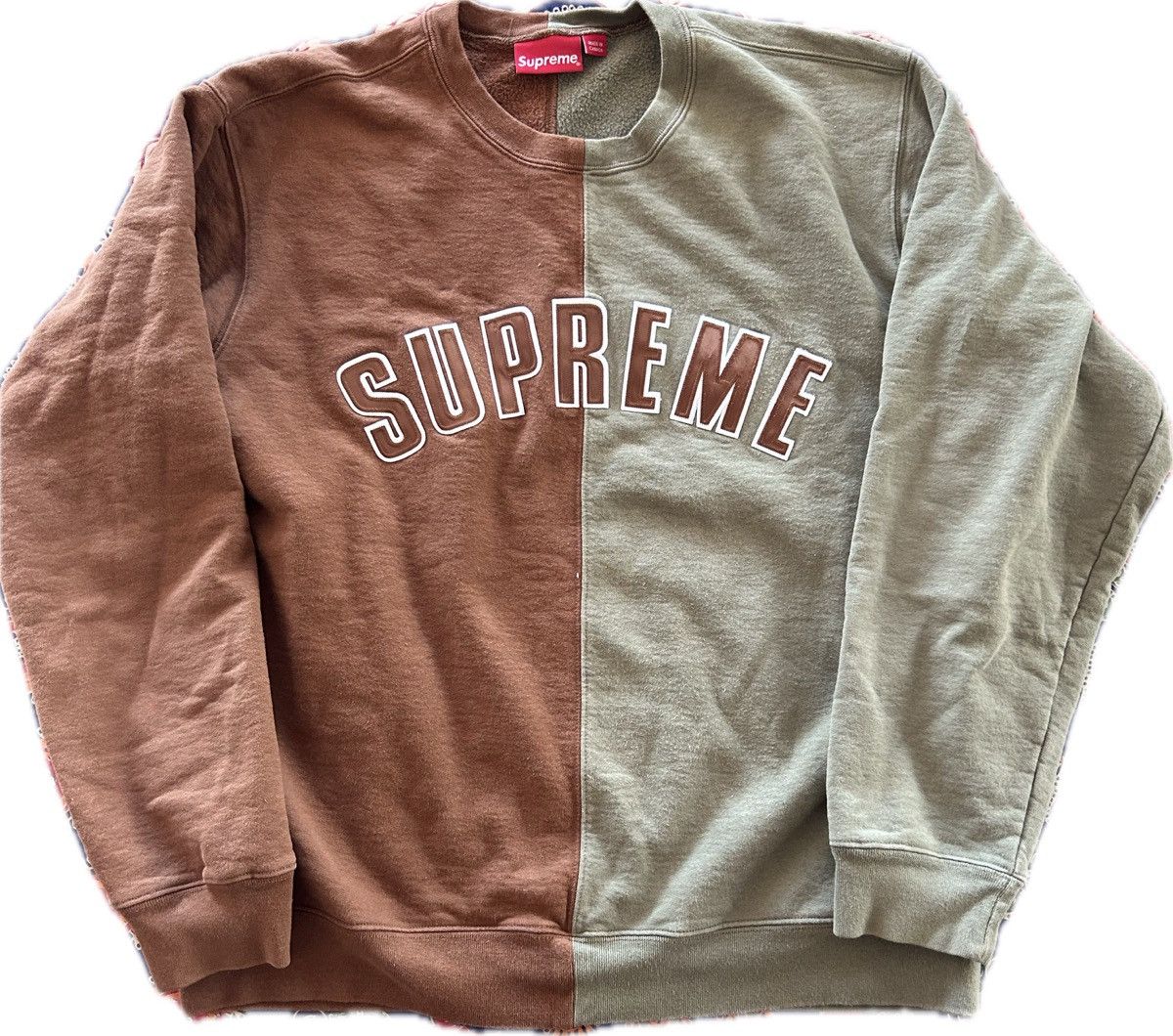 Supreme Supreme FW18 Split Crewneck Grailed