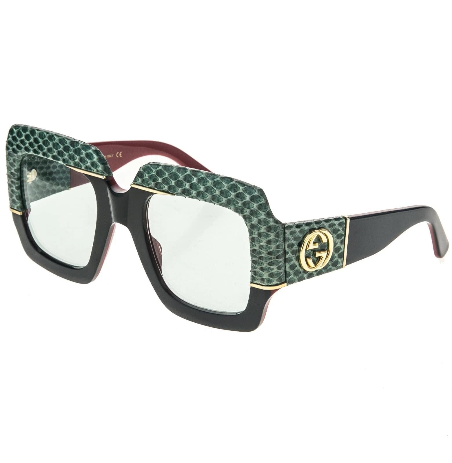 Gucci GUCCI 0484 Black Red Green Ayers Snake Leather 003 GG0484S Size ONE SIZE - 4 Thumbnail