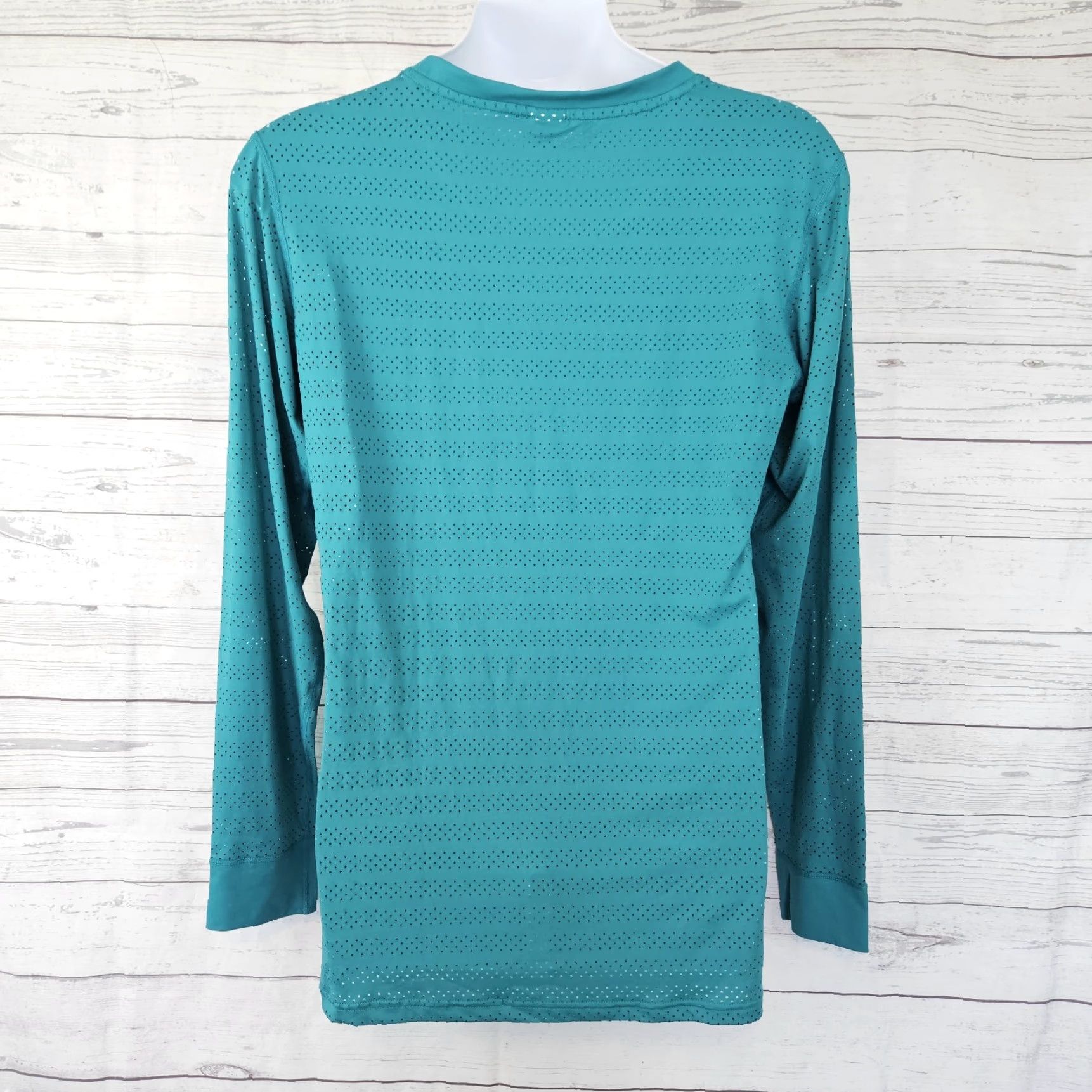 Altea Zyia Womens Chill Perforated Top 3XL Teal Long Sleeve Shirt Womens 3XL Zyia Chill Perforated Top Size XXL / US 16-18 / IT 52-54 - 3 Thumbnail