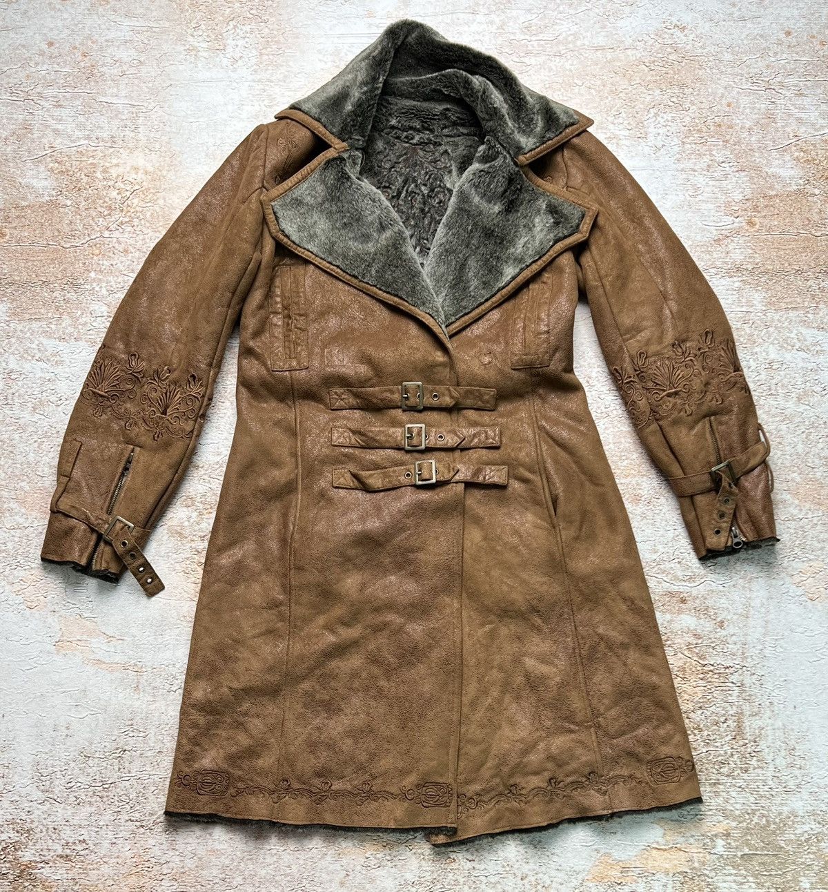 Vintage Vintage Japanese belted long coat Size S / US 4 / IT 40 - 1 Thumbnail