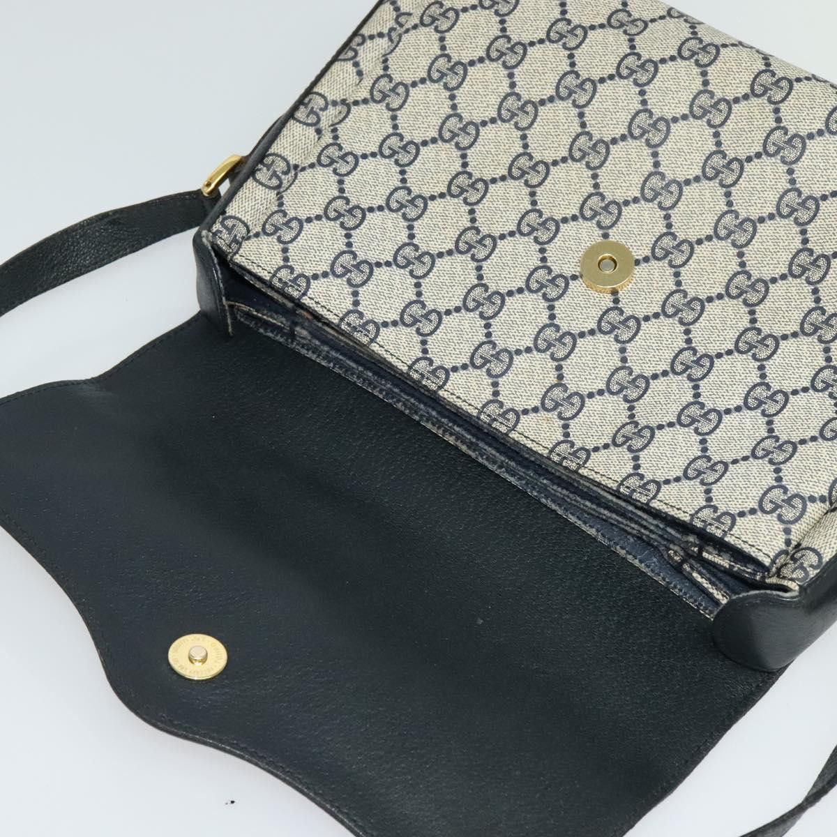 Gucci GUCCI GG Supreme Sherry Line Shoulder Bag Pvc Navy Gold 904 Size ONE SIZE - 15 Thumbnail