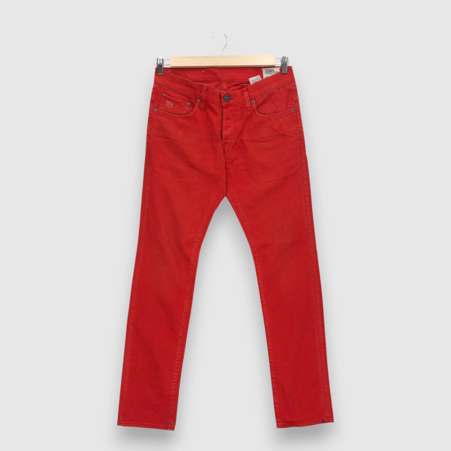 G-Star Vintage G-Star Raw Jeans Japanese Denim Red Colour Pants Size US 33 - 1 Thumbnail