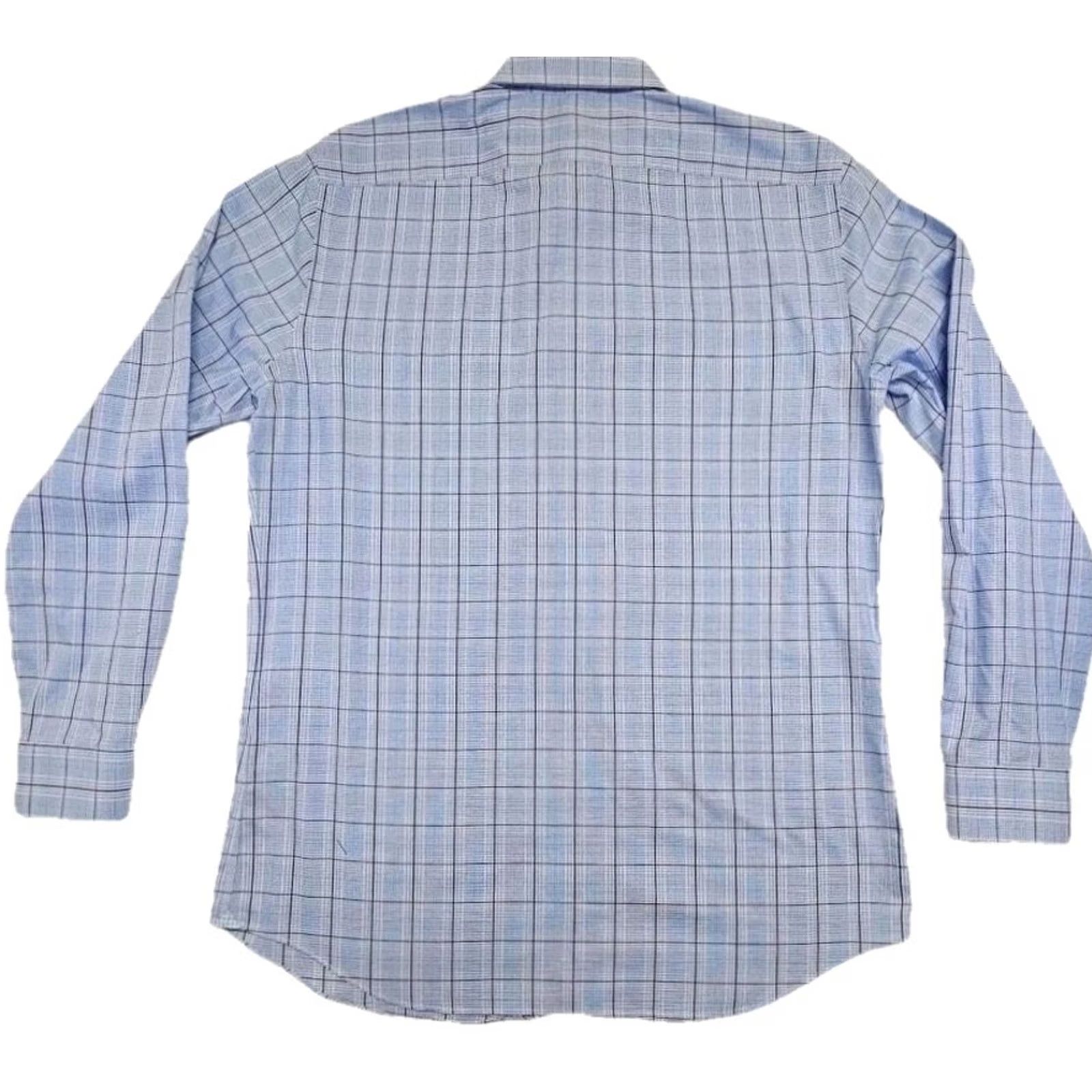 Banana Republic Banana Republic Blue Plaid Button-Up Shirt Slim Fit L Men Long Sleeve Casual Modern Geometric Plaid Size US L / EU 52-54 / 3 - 6 Thumbnail