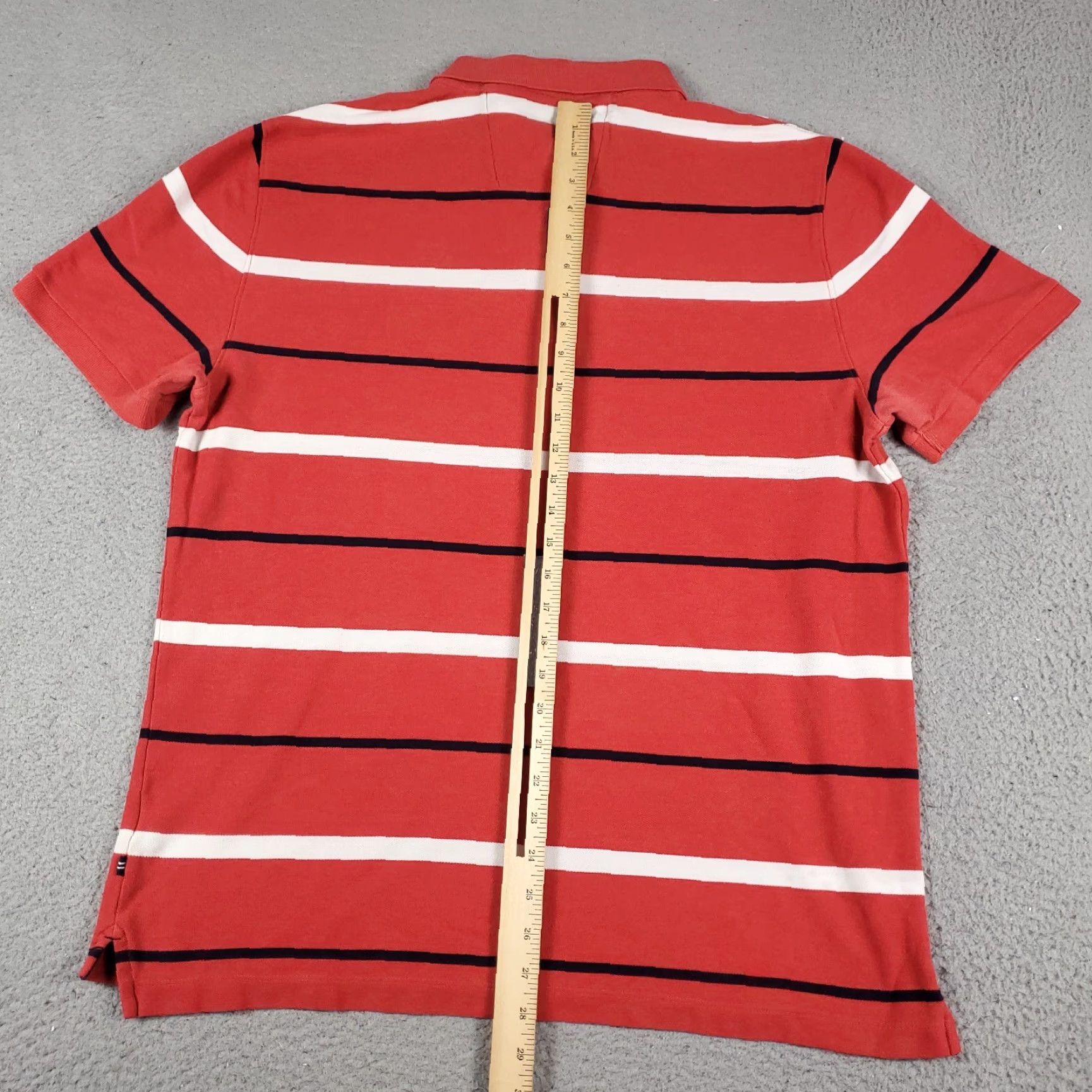 Nautica VINTAGE Nautica Polo Shirt Mens XL Red Striped Casual Short Sleeve Adult Polo Logo Classic Preppy Mens XL Red Knit Shirt Size US XL / EU 56 / 4 - 6 Thumbnail