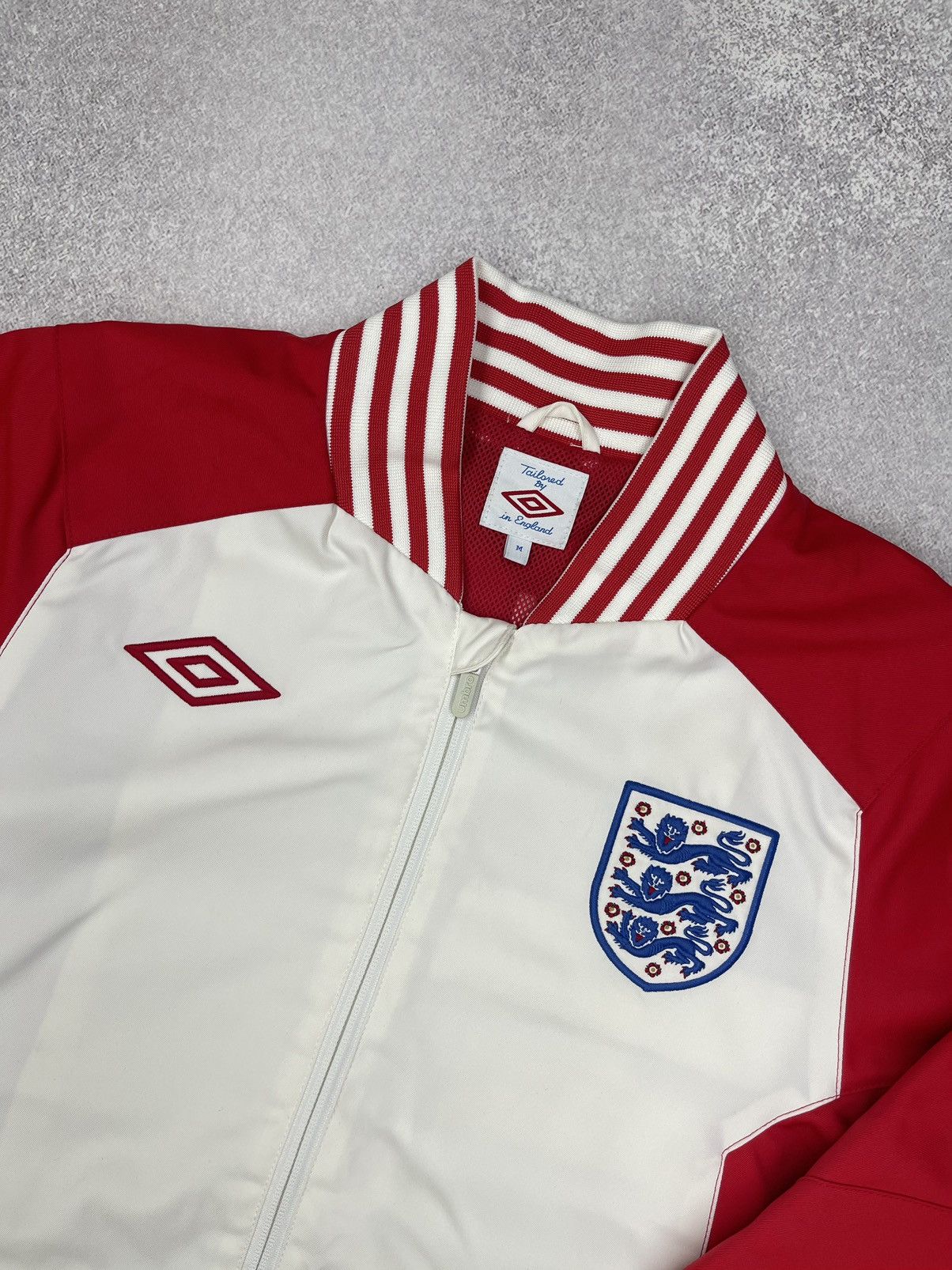 Umbro Vintage Umbro England Track Bomber Jacket Soccer Football Size US M / EU 48-50 / 2 - 4 Thumbnail