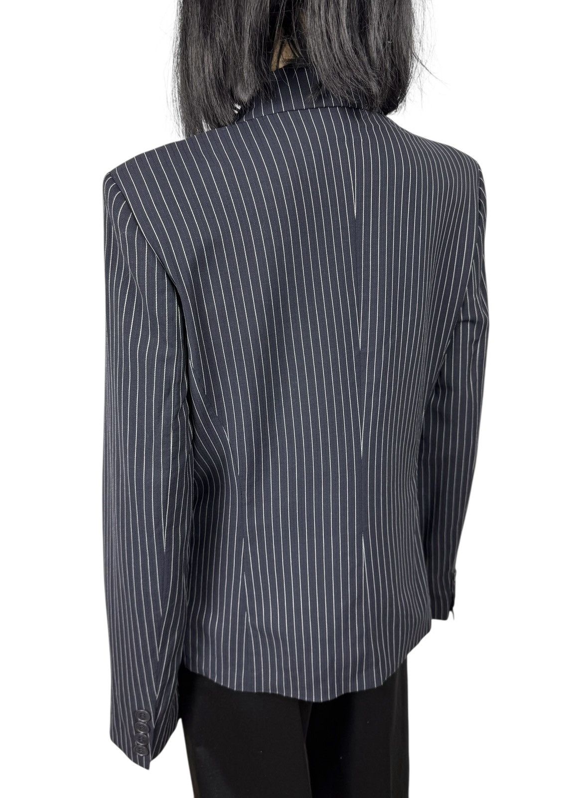Marella Marella Virgin Wool Striped Blazer Double-Breasted size US10 Size L / US 10 / IT 46 - 6 Thumbnail