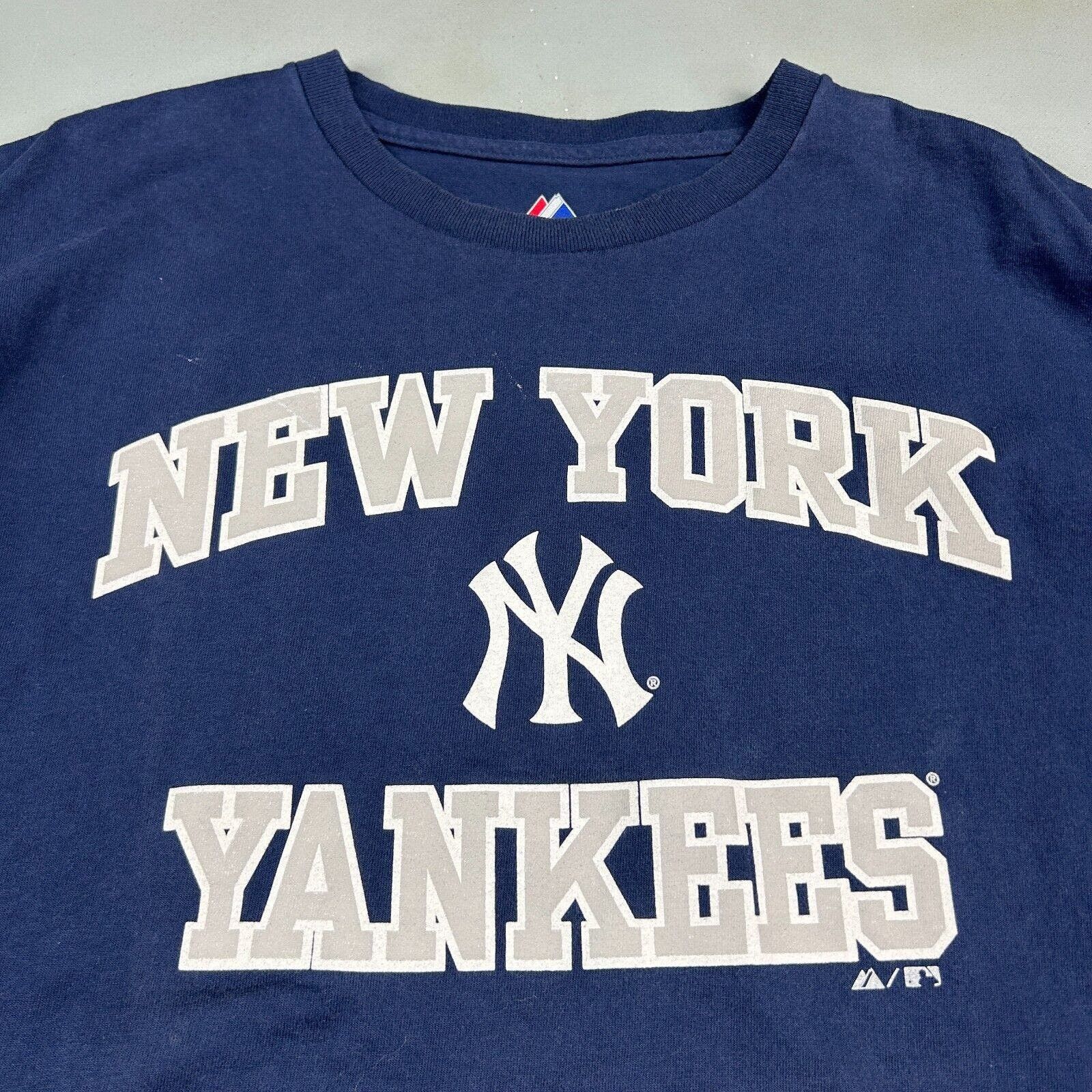 Majestic VINTAGE | New York Yankees Arch Logo Baseball T-Shirt sz L Size US L / EU 52-54 / 3 - 3 Thumbnail