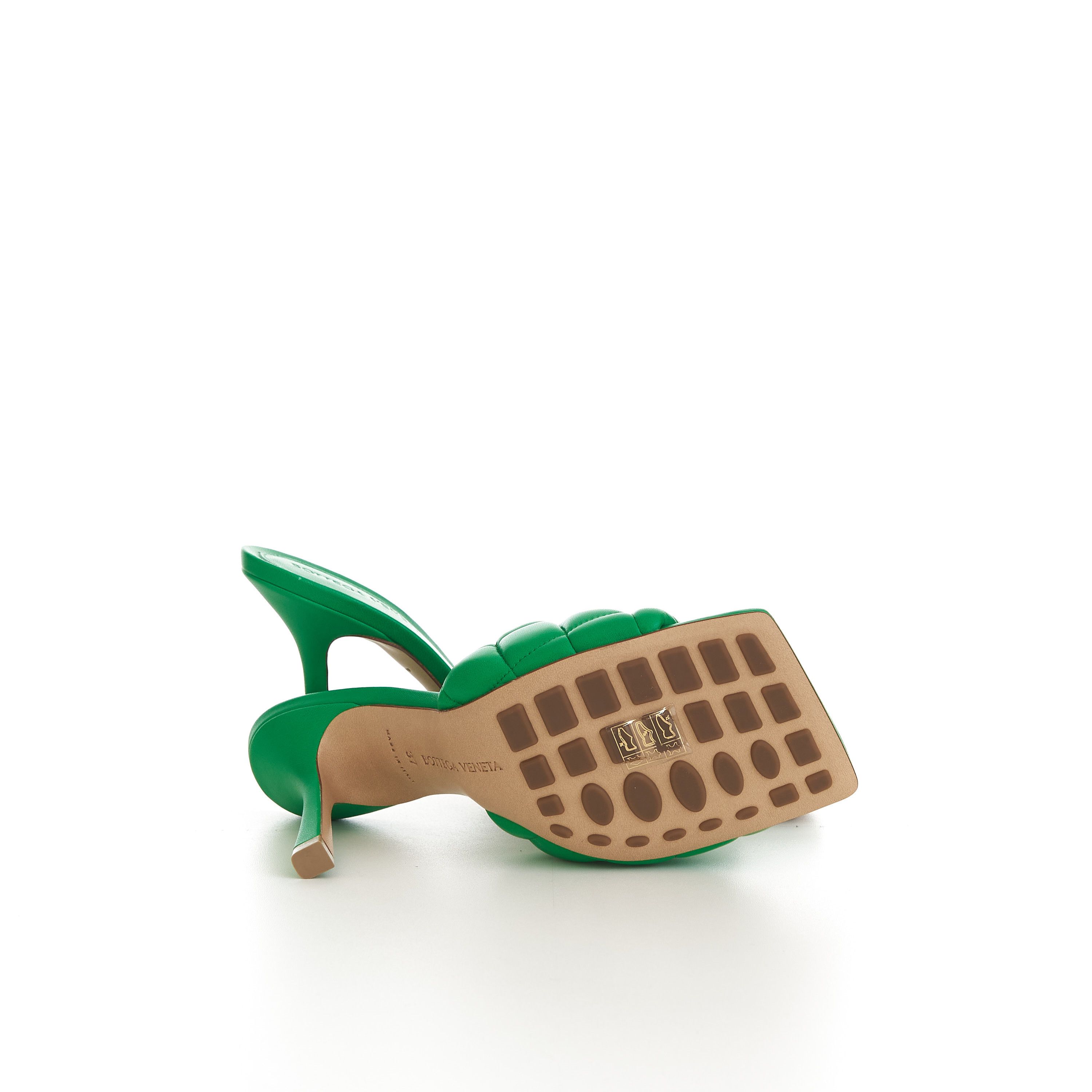 Bottega Veneta Padded Mules In Parakeet Green Quilted Leather Size US 7 / IT 37 - 12 Thumbnail