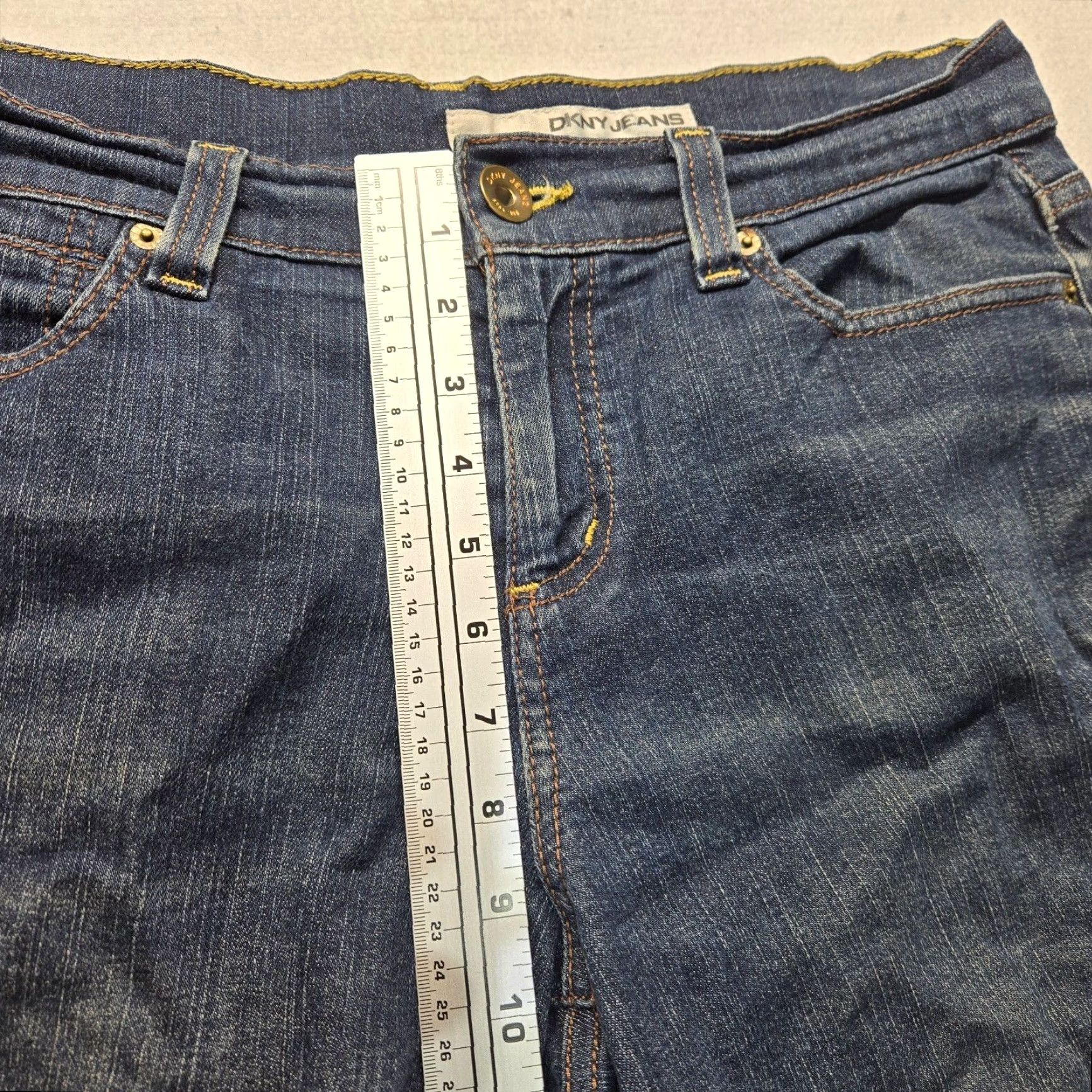 DKNY DKNY Soho Jeans Bootcut Mid Rise Denim Pants Women 14R Blue Cotton Blend Regular Stretch Pockets Zipper Button Denim Jeans Modern 90s? Wait. Size 36" / US 14 / IT 50 - 5 Thumbnail