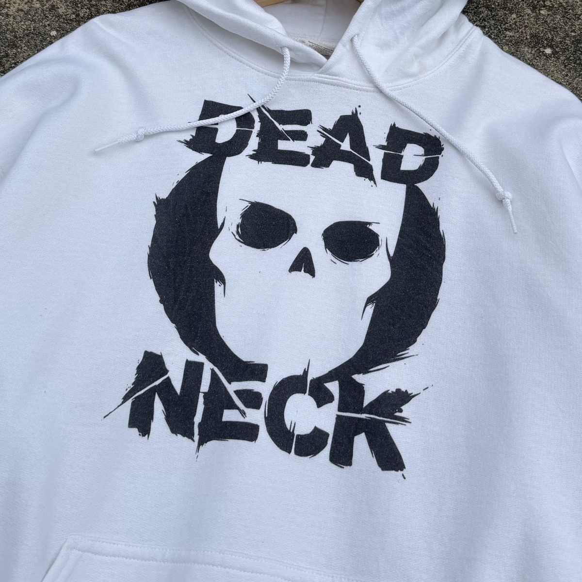 Vintage Vintage Style Gildan Hoodie Dead Neck Skull Size US L / EU 52-54 / 3 - 3 Thumbnail