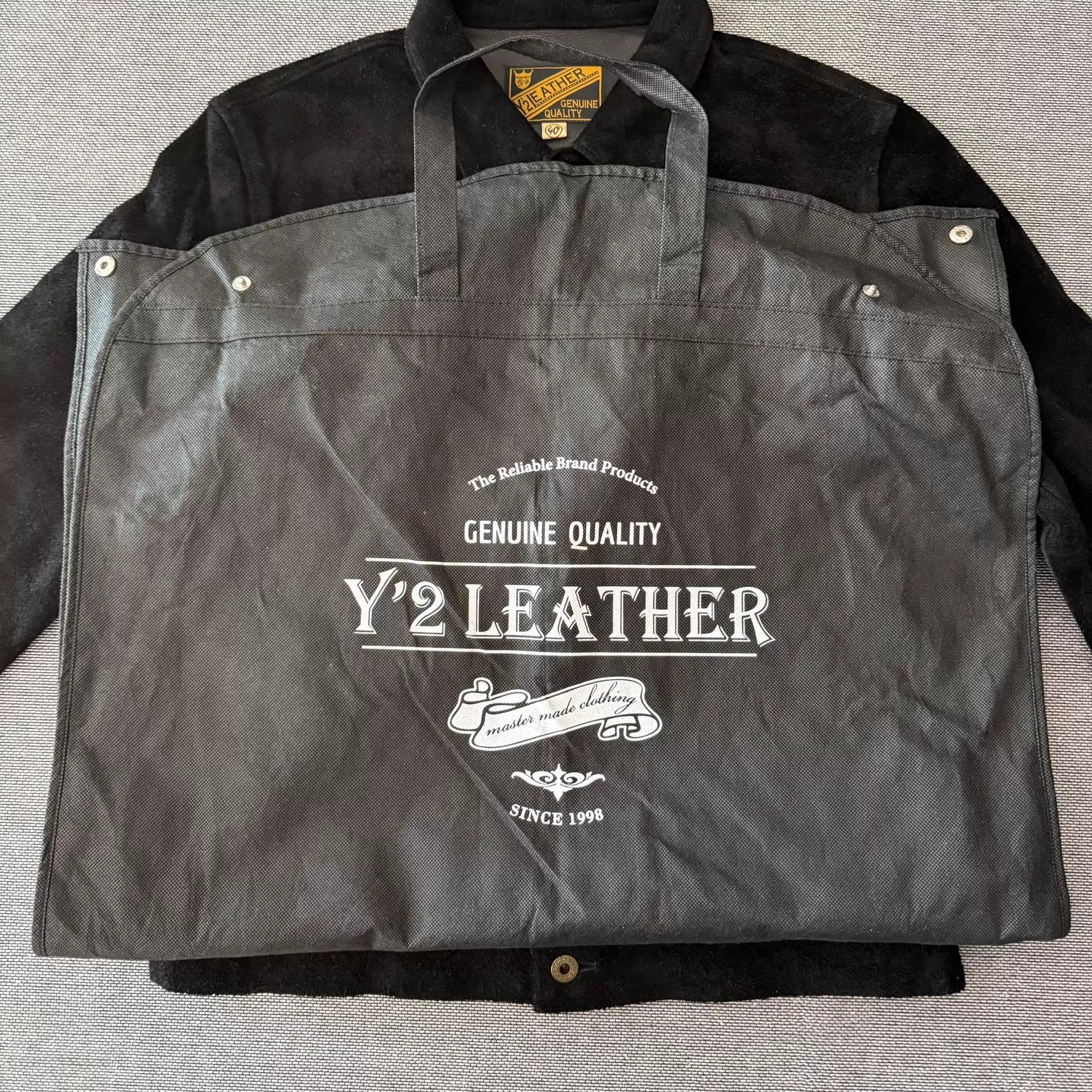 Y'2 Leather Y'2 Leather Black Nubuck Cowhide Type2 Jacket 40 Size US S / EU 44-46 / 1 - 9 Thumbnail