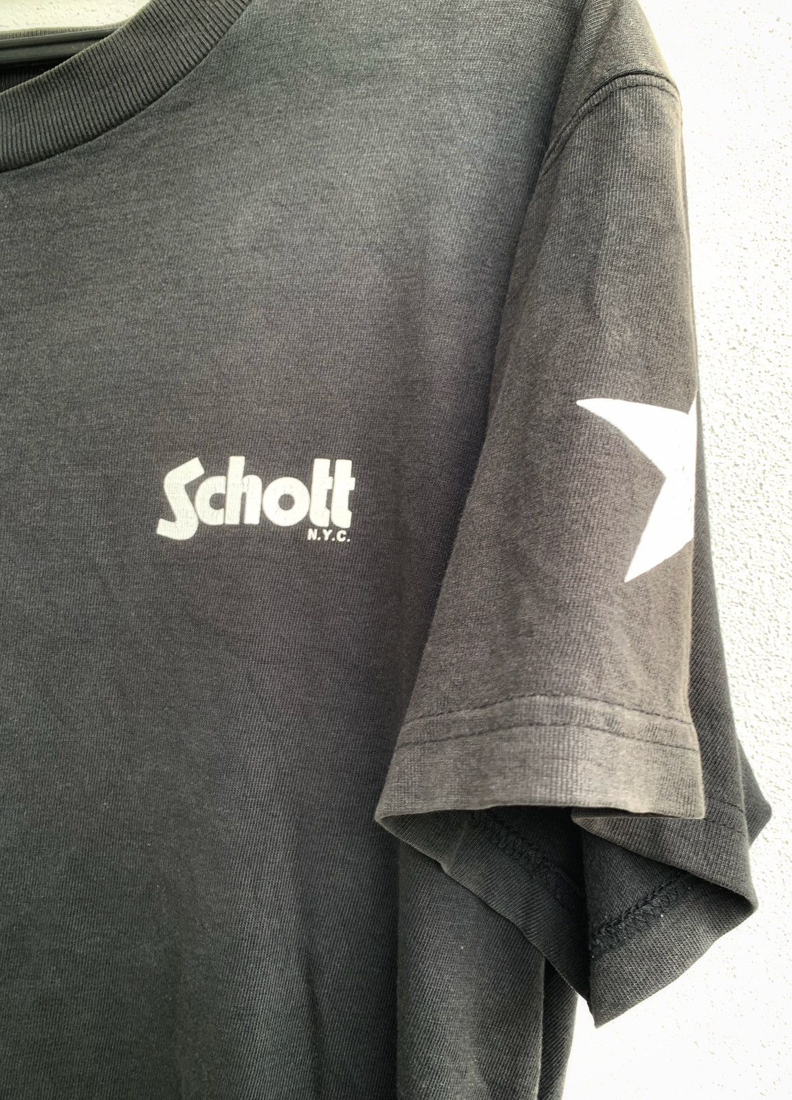 Schott Black Tee Schott Size US S / EU 44-46 / 1 - 3 Thumbnail