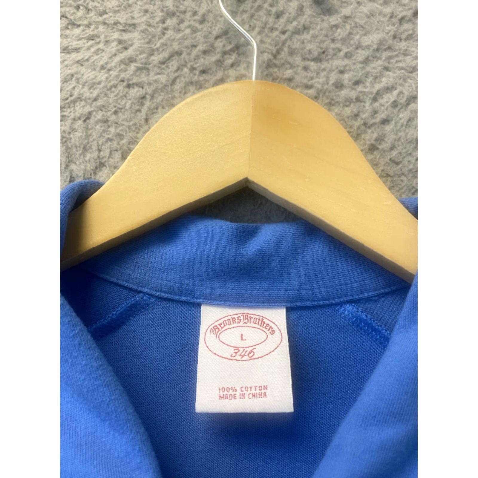Brooks Brothers Brooks Brothers Polo Shirt L Regular Fit Light Blue Short Sleeve 100% Cotton Mens Size US L / EU 52-54 / 3 - 3 Thumbnail