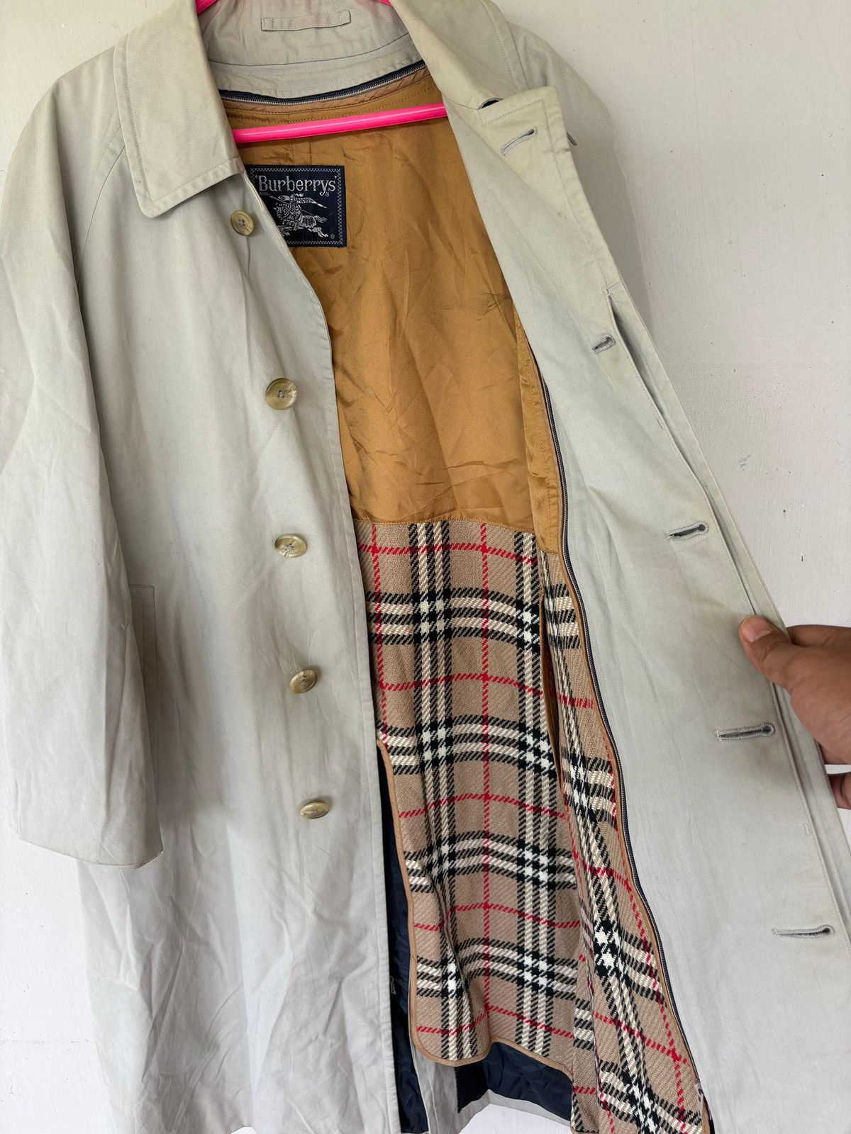 Burberry Vintage Burberry Nova Check Long Jacket Design Size US L / EU 52-54 / 3 - 5 Thumbnail