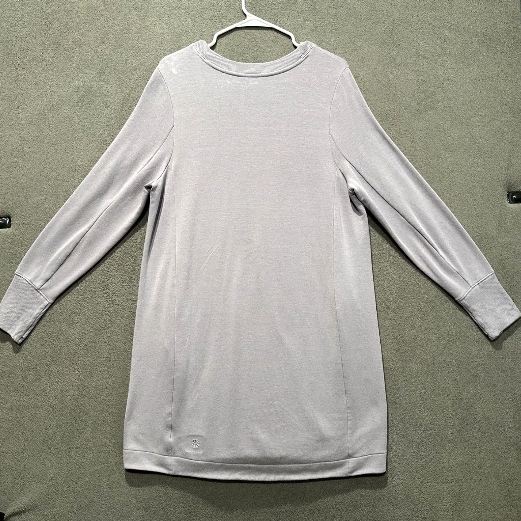 Athleta Athleta Dress Womens Large Purple Lilac Coaster Luxe Sweatshirt Knit Jersey Pockets Zipper Logo Size L / US 10 / IT 46 - 2 Thumbnail