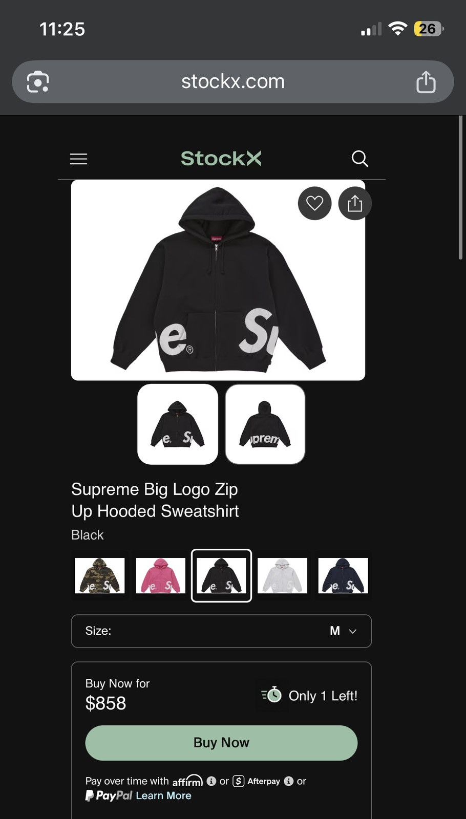 Supreme Supreme Big Logo Zip Up Hooded Sweatshirt Size US M / EU 48-50 / 2 - 1 Thumbnail