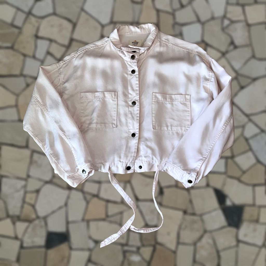 Marine Layer Marine Layer Drapery Snap Utility Jacket Pink Women’s M Jacket Long Sleeve Twill 100% Tencel Pocket Casual Utility Vintage: No Size M / US 6-8 / IT 42-44 - 1 Thumbnail