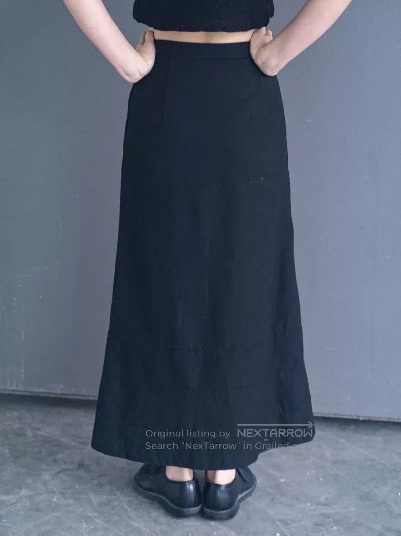 Comme des Garcons Comme Des Garcons size M Black woolen long skirt Size 23" - 5 Thumbnail