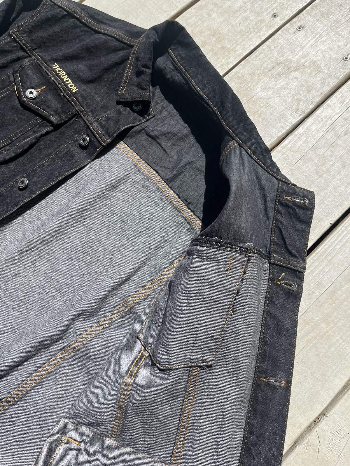 Other Vintage Veteran Denim Jacket Size US XL / EU 56 / 4 - 4 Thumbnail