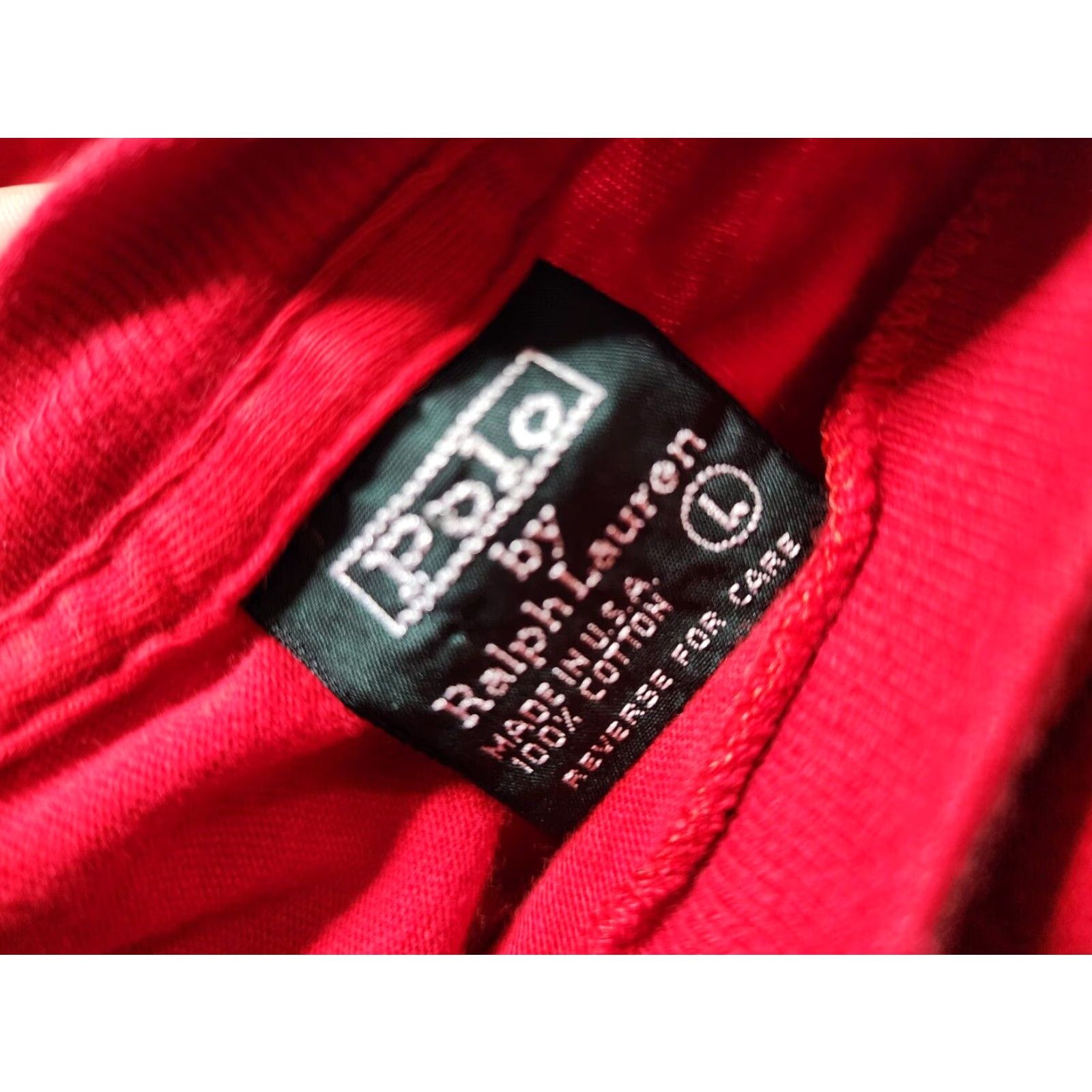 Ralph Lauren VINTAGE Ralph Lauren Polo Shirt Mens Red Logo Pocket Short Sleeve Cotton T Shirt USA Made L Size US L / EU 52-54 / 3 - 5 Thumbnail