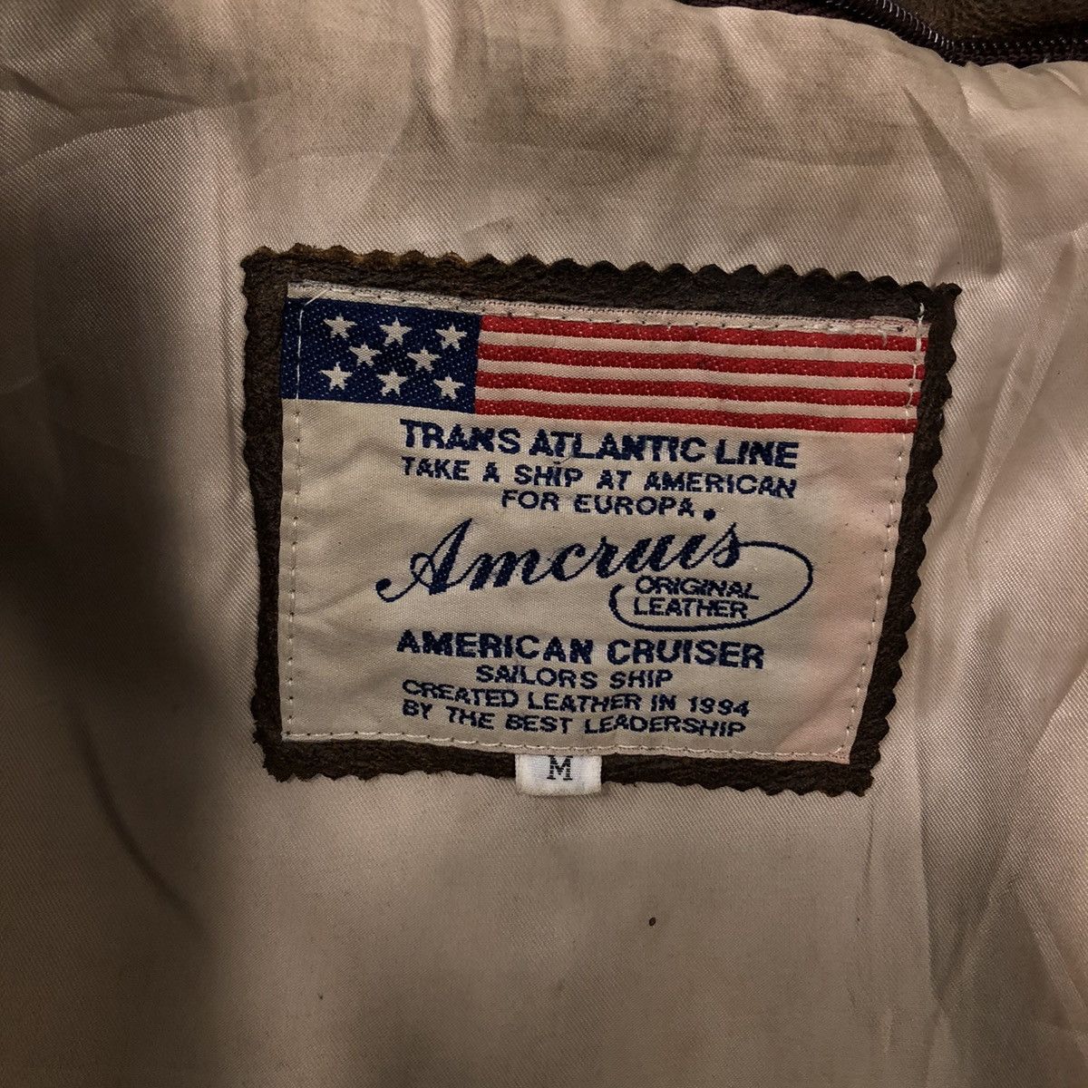 Japanese Brand 🔥Vintage Fly Genuine Leather Jacket Amcruis American Ship Size US M / EU 48-50 / 2 - 17 Thumbnail